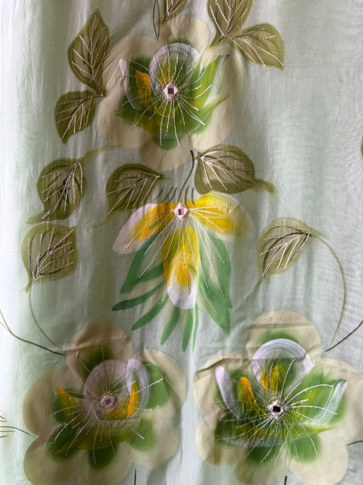 Soft organza Unstitched Kurta