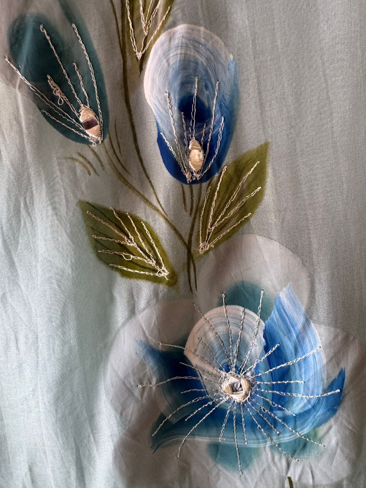 Soft organza Unstitched Kurta