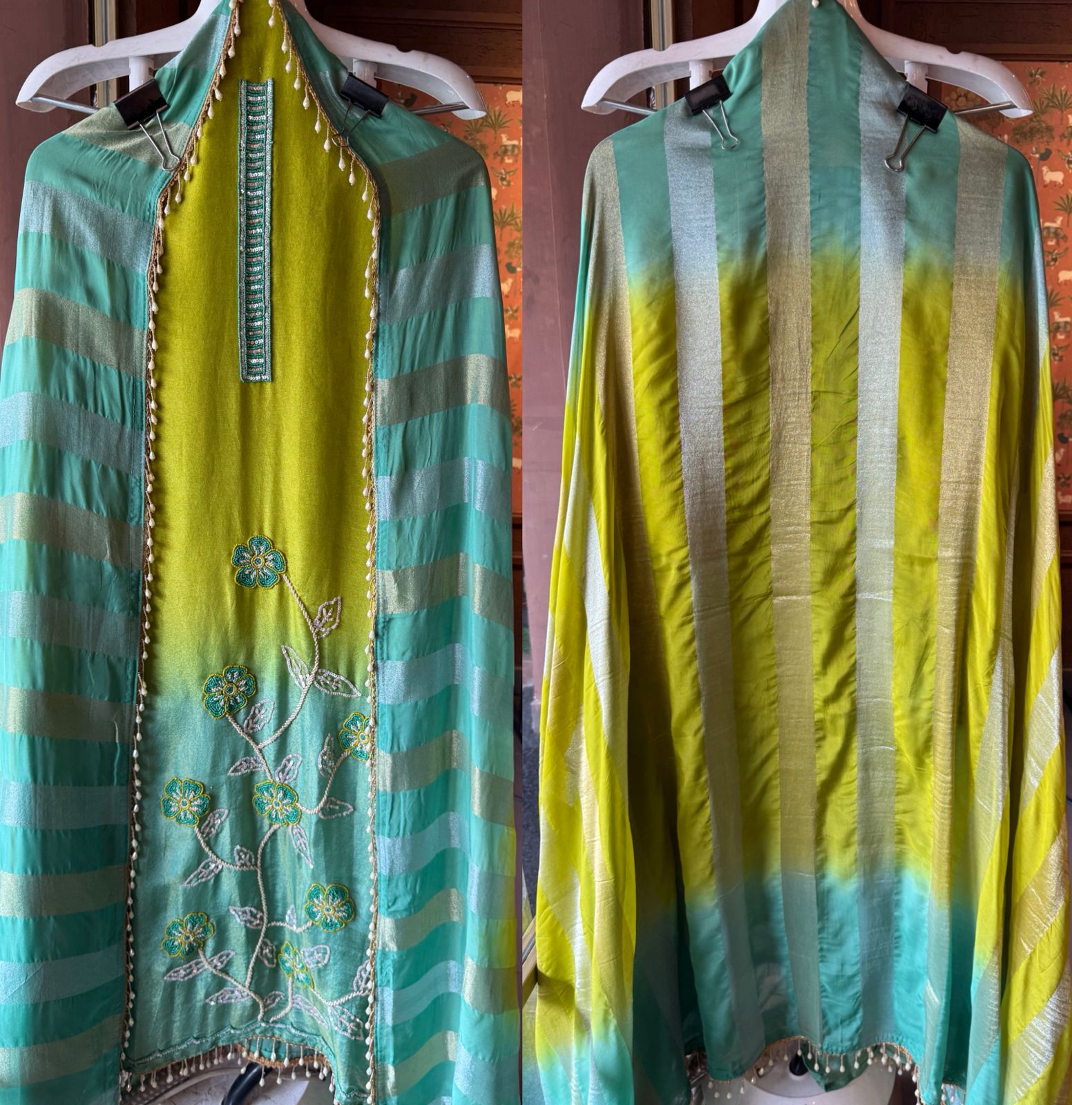 Tissue fabric Unstitched shirt