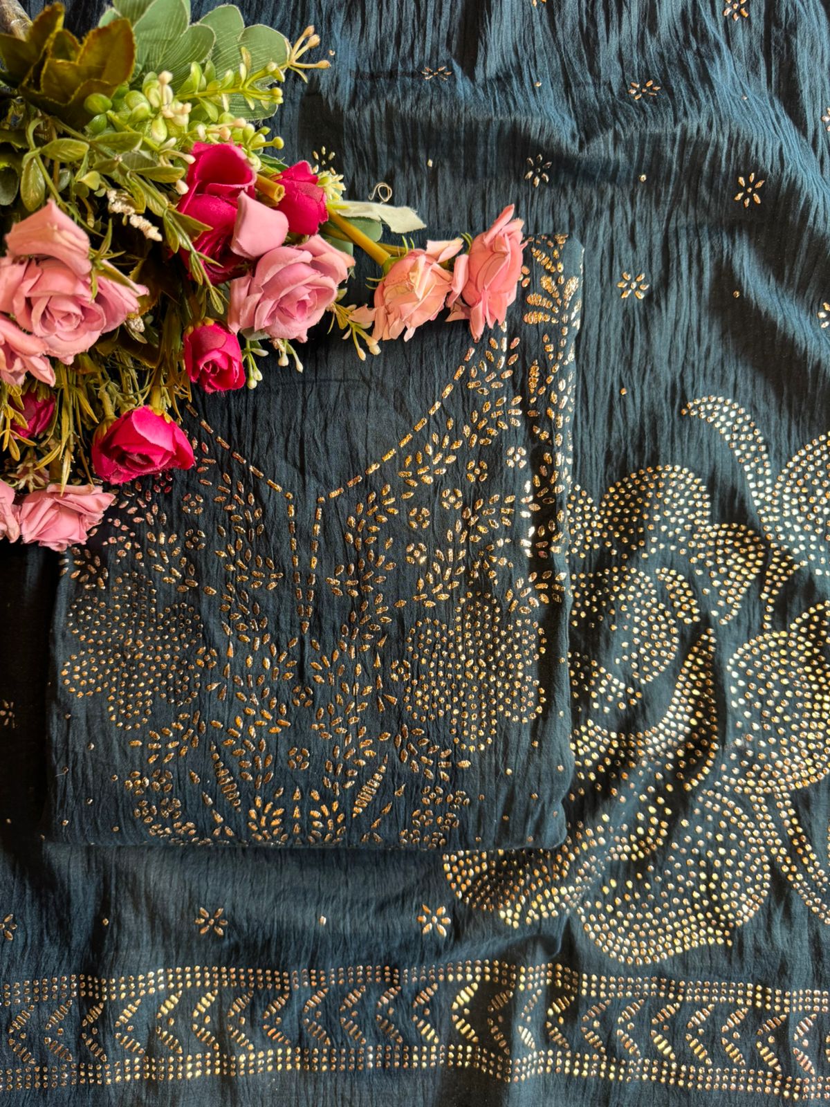 Mul chanderi Unstitched Suits