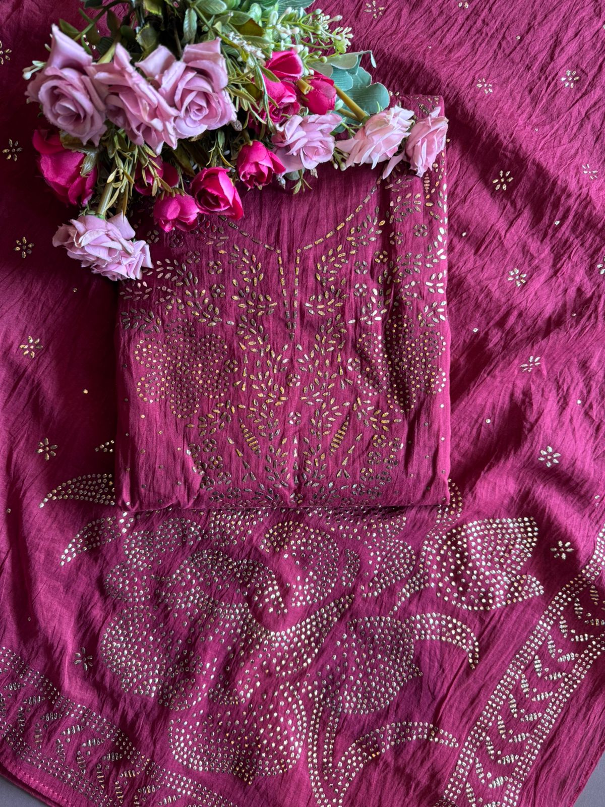 Mul chanderi Unstitched Suits