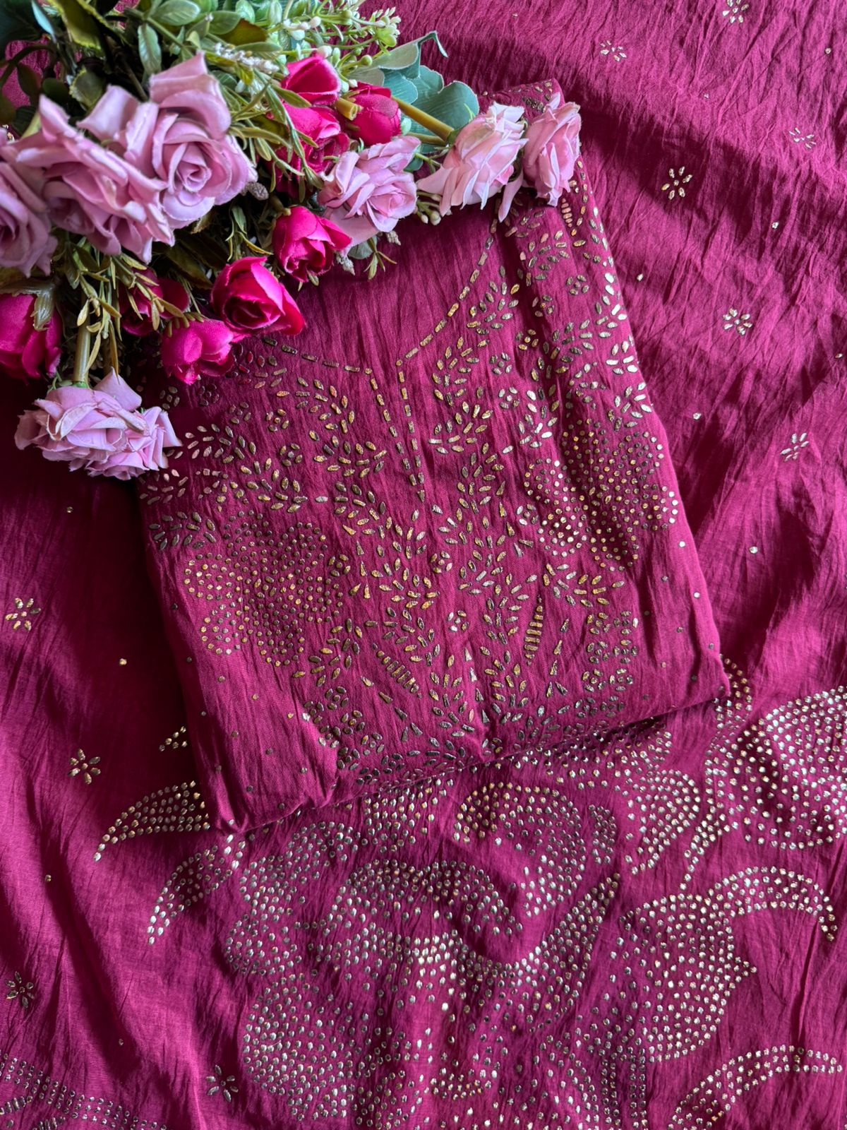 Mul chanderi Unstitched Suits