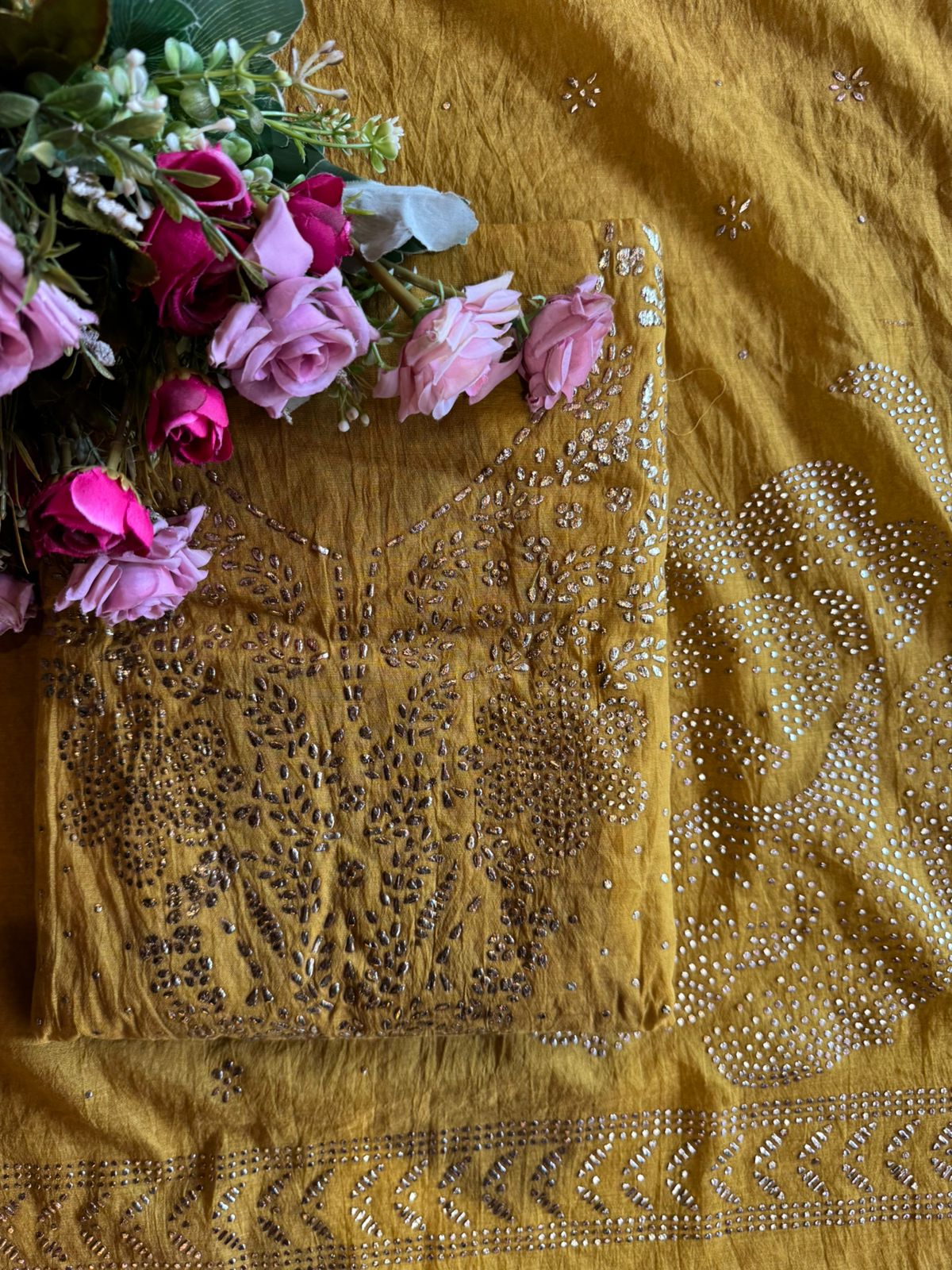 Mul chanderi Unstitched Suits