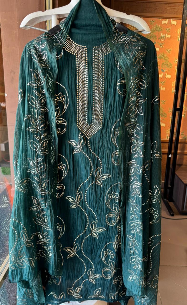 Mul chanderi Unstitched Suits
