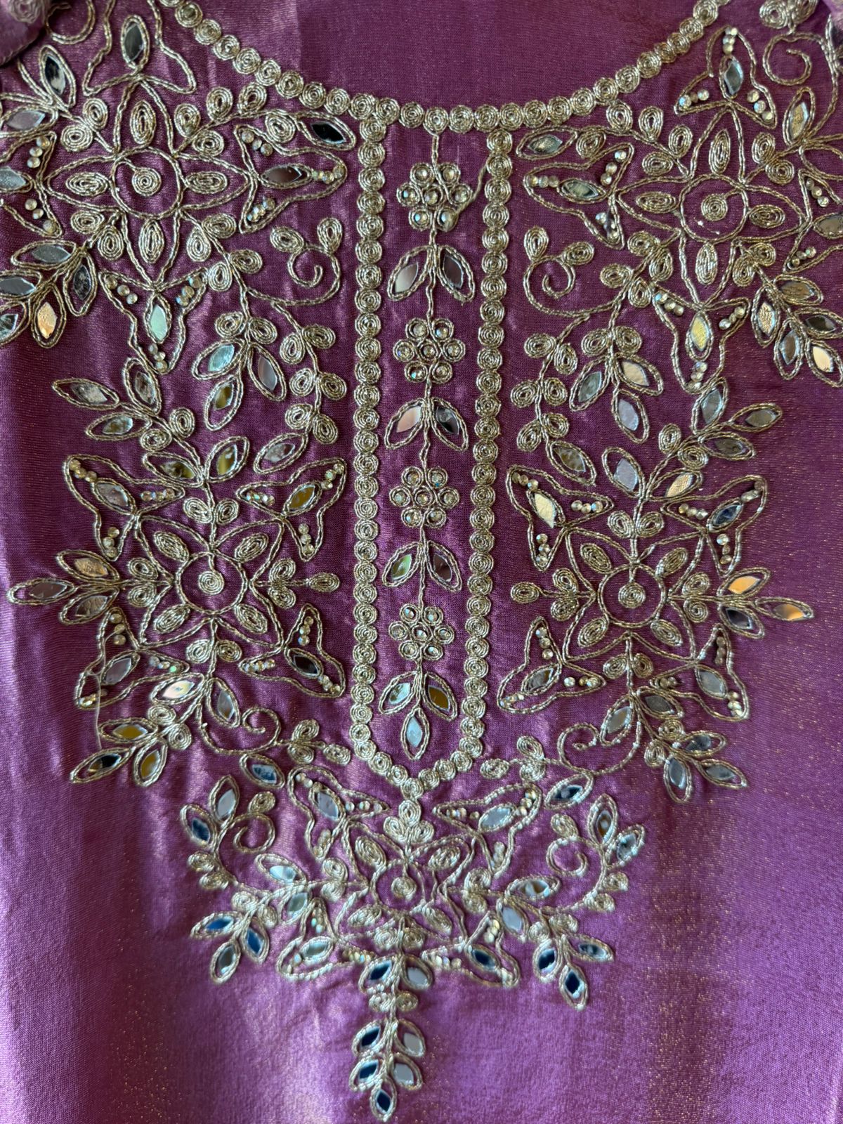 Shimmer tissue Unstitched Suits