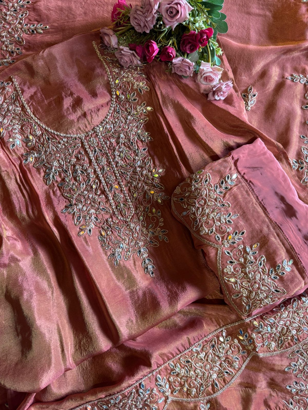 Shimmer tissue Unstitched Suits