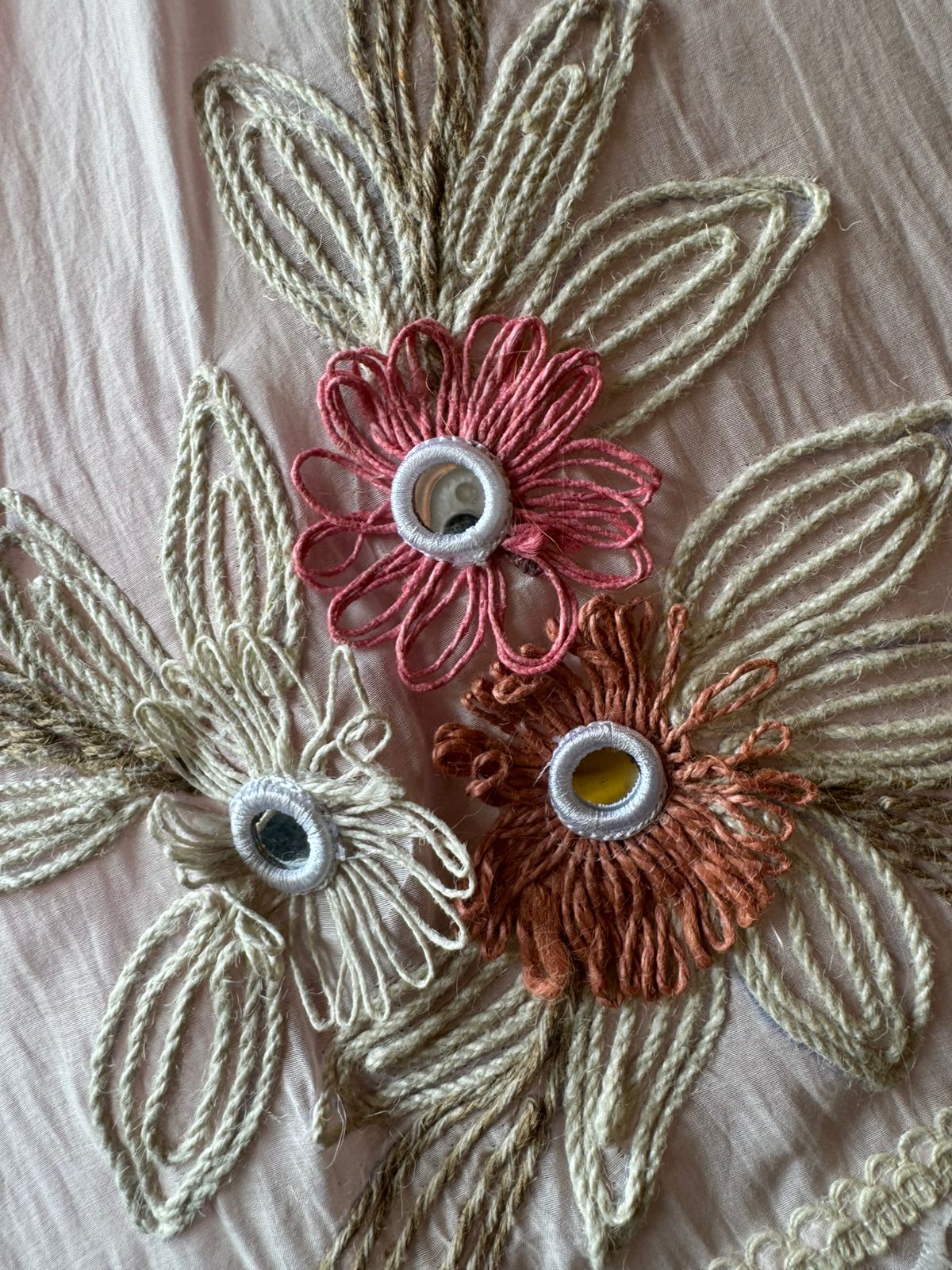 Designer Mul cotton Floral cutwork crochet