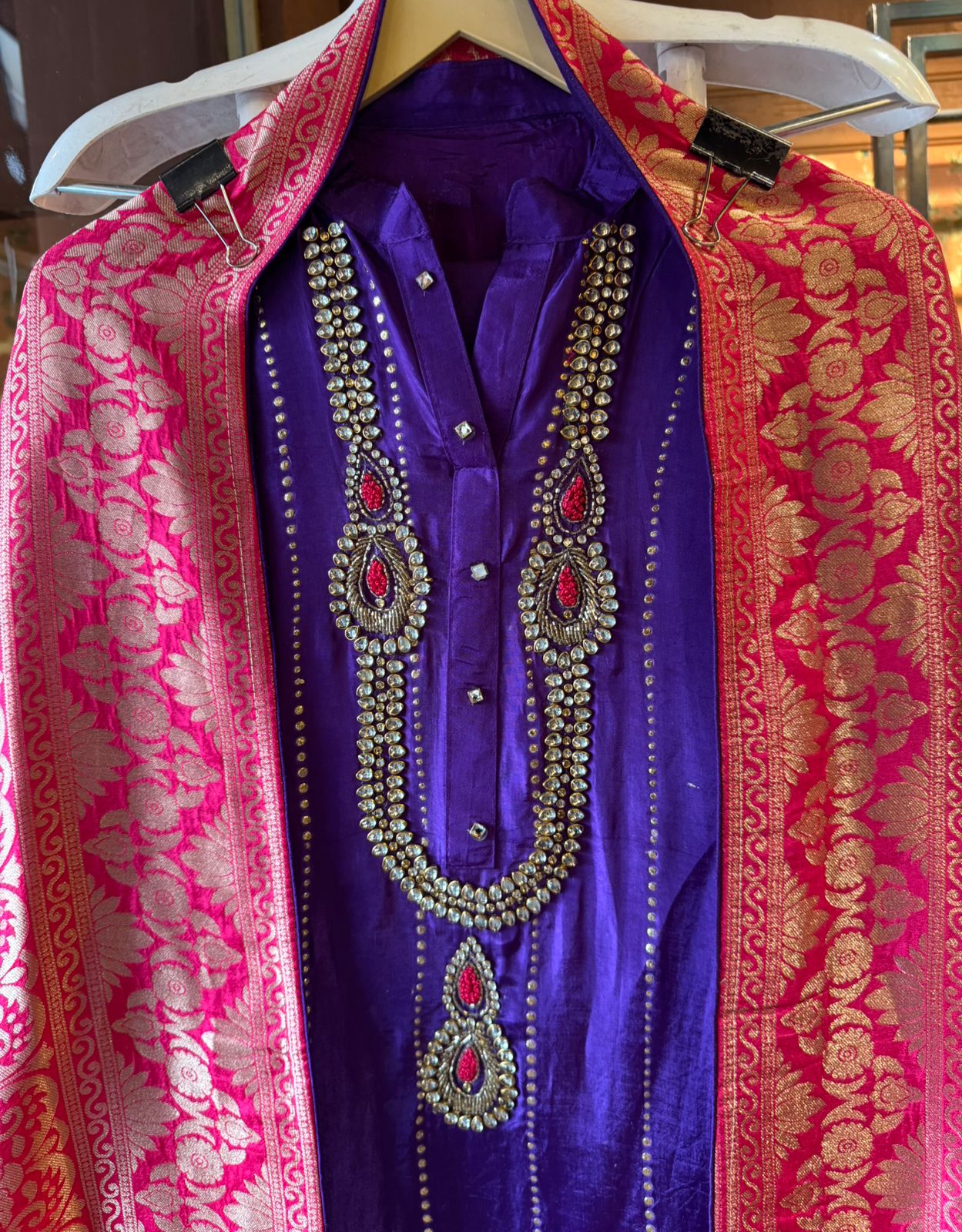 Russian silk Unstitched Shirt