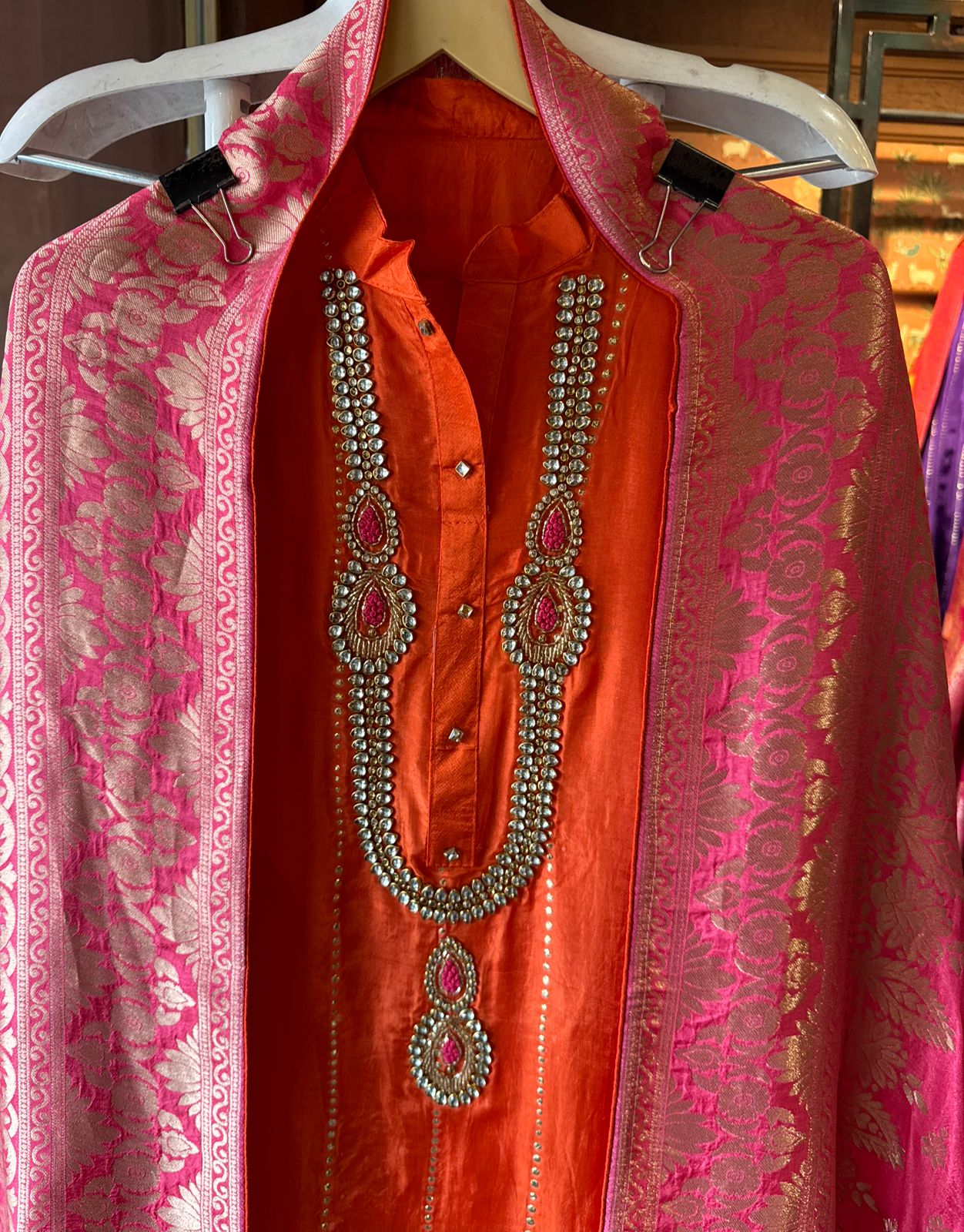 Russian silk Unstitched Shirt