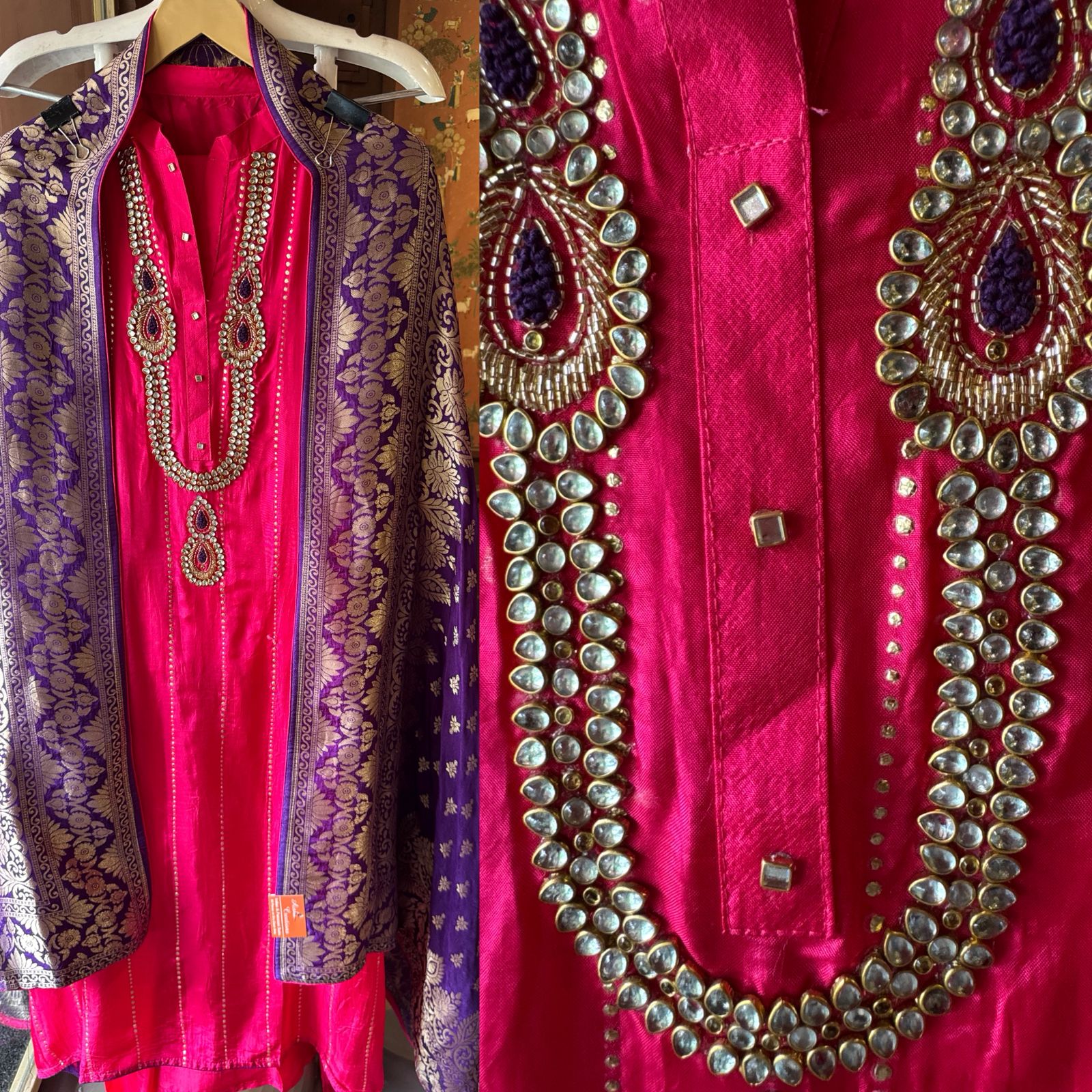 Russian silk Unstitched Shirt