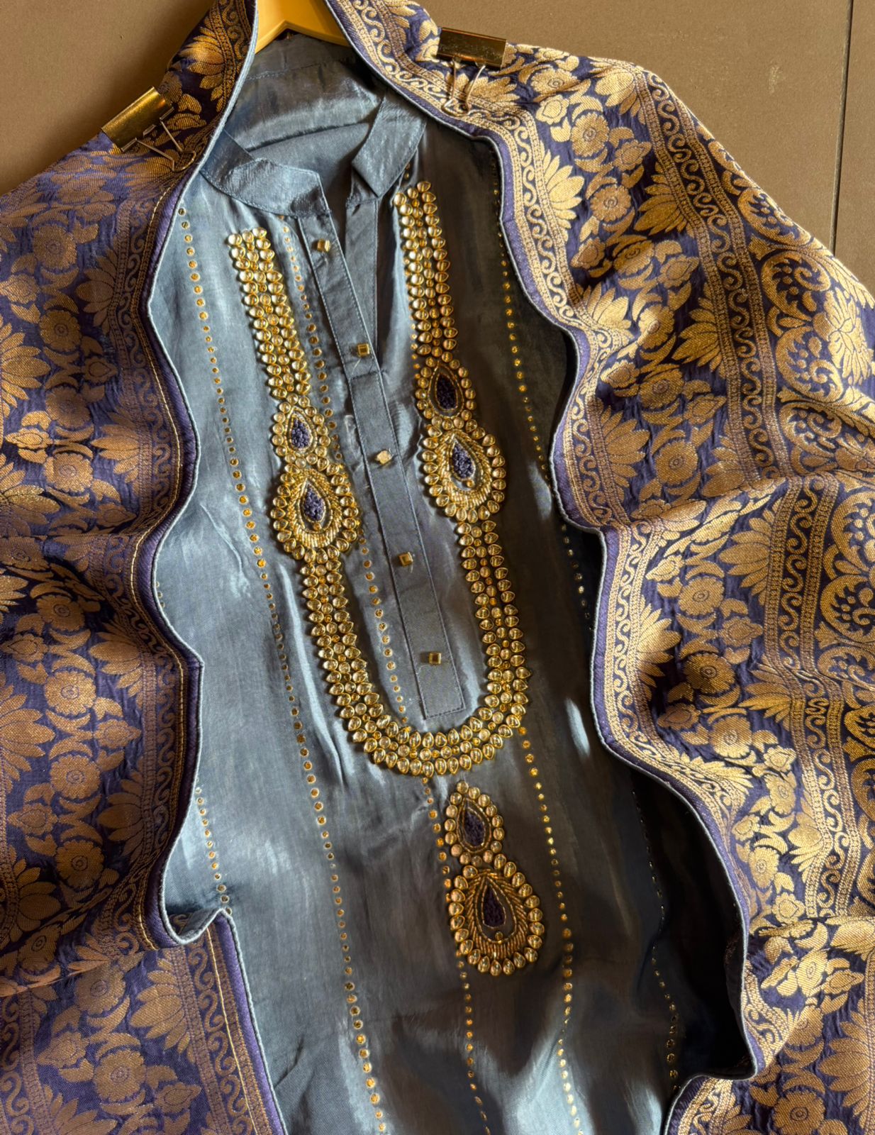 Russian silk Unstitched Shirt