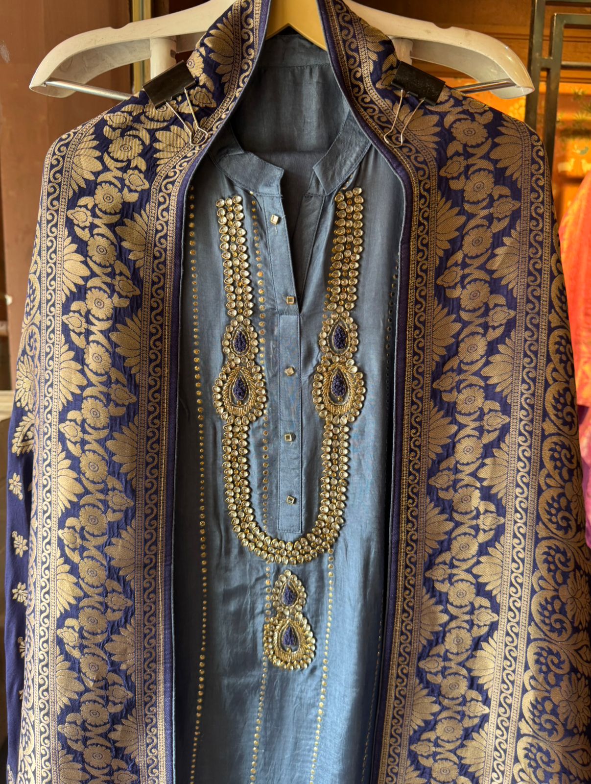 Russian silk Unstitched Shirt