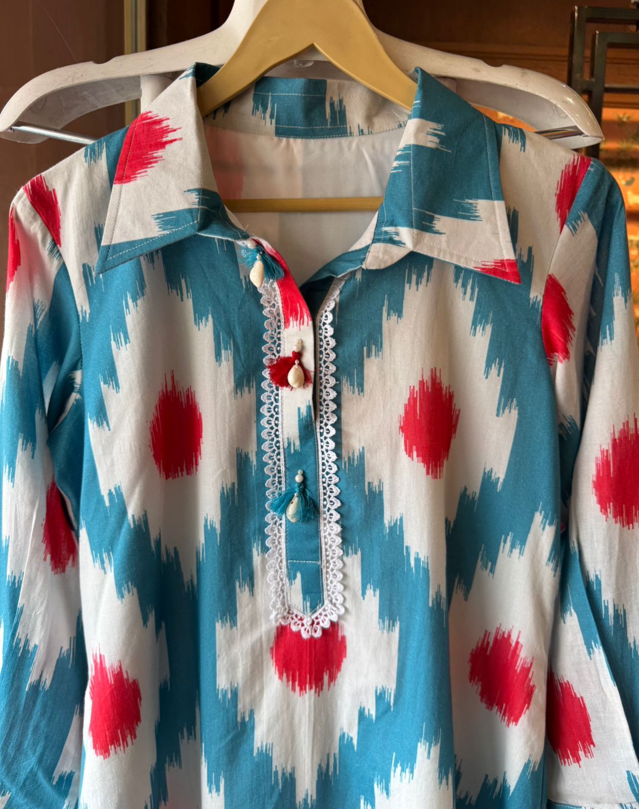 Soft Mul cotton batik printed tunic set