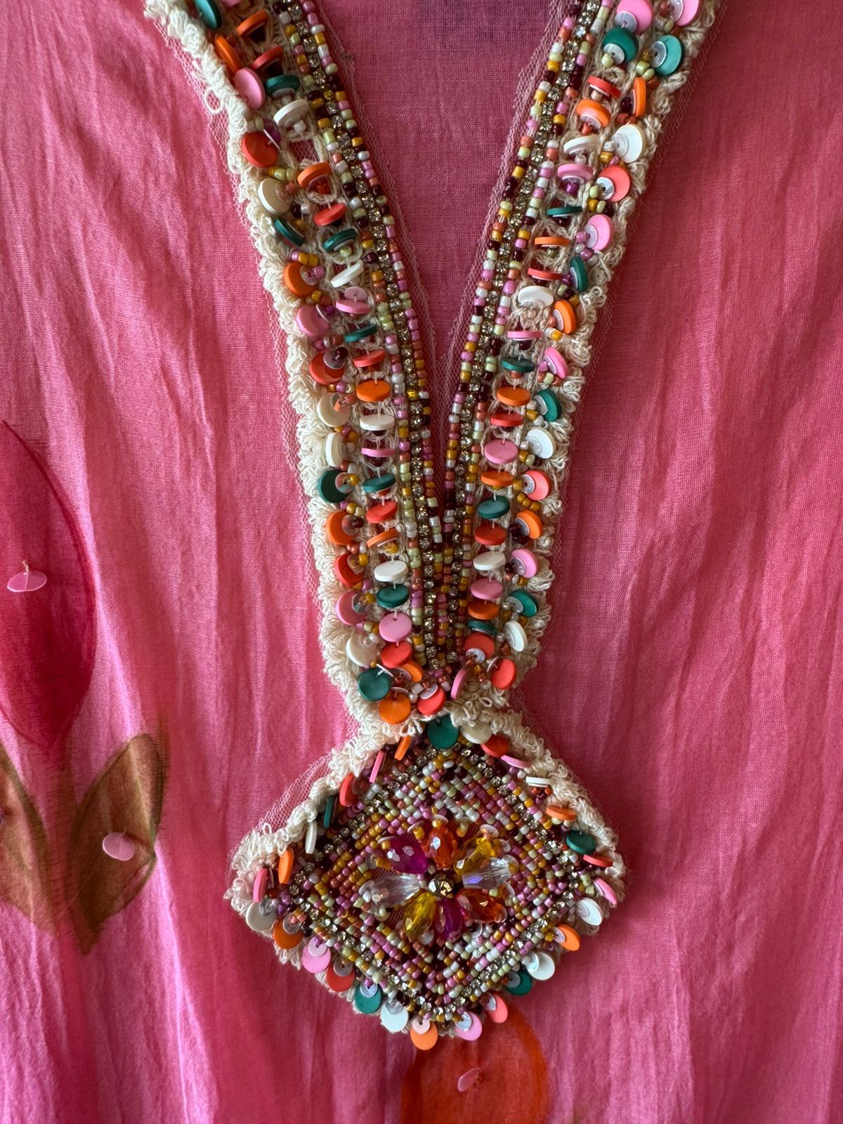 Ombré shaded Mul chanderi unstitched shirt