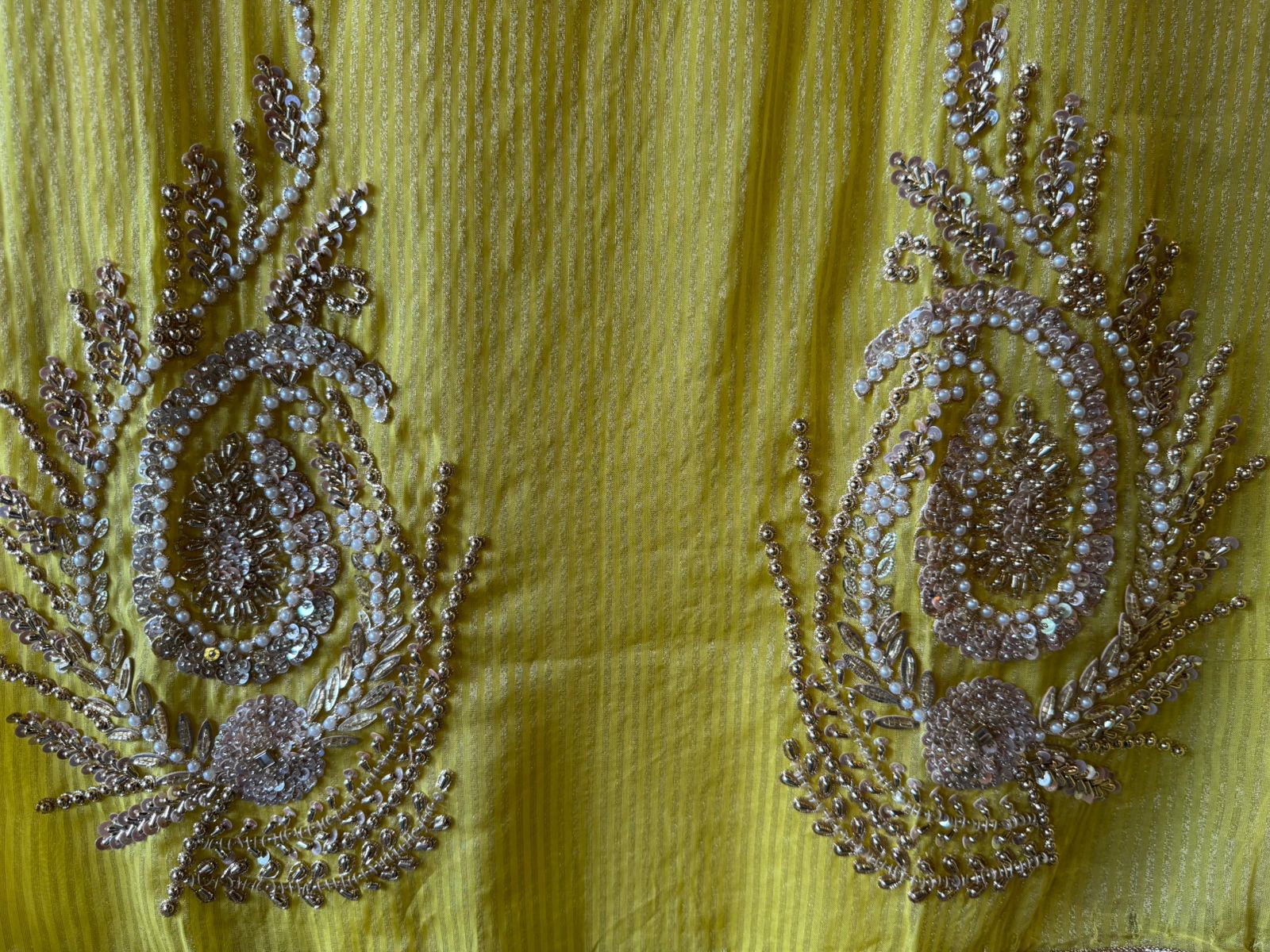 Self tissue striped shirt unstitched