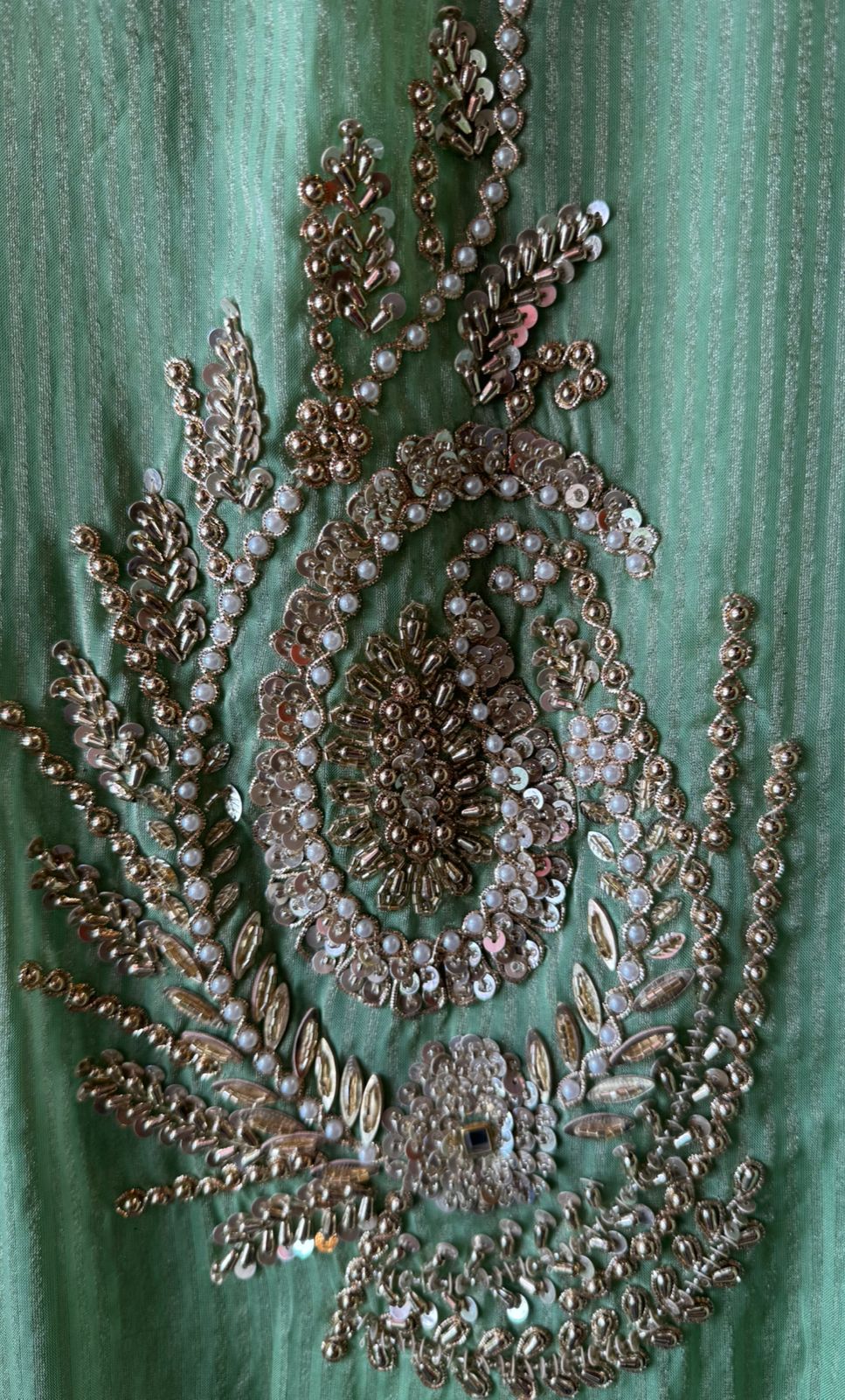 Self tissue striped shirt unstitched