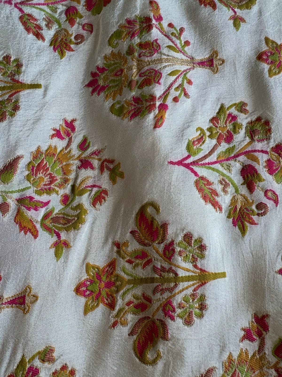 Self bootiedaar silk shirt Unstitched shirt