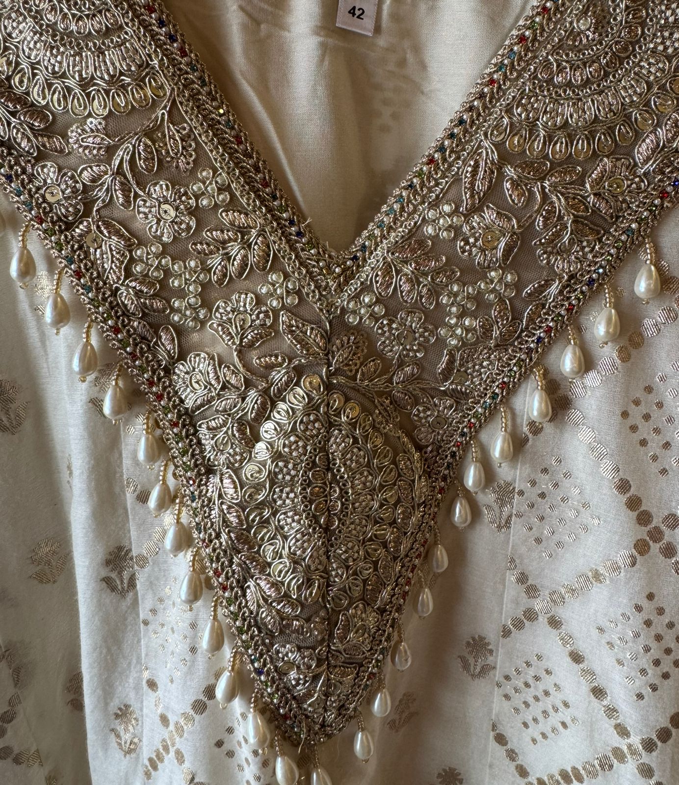 Mul chanderi Stitched Anarkali