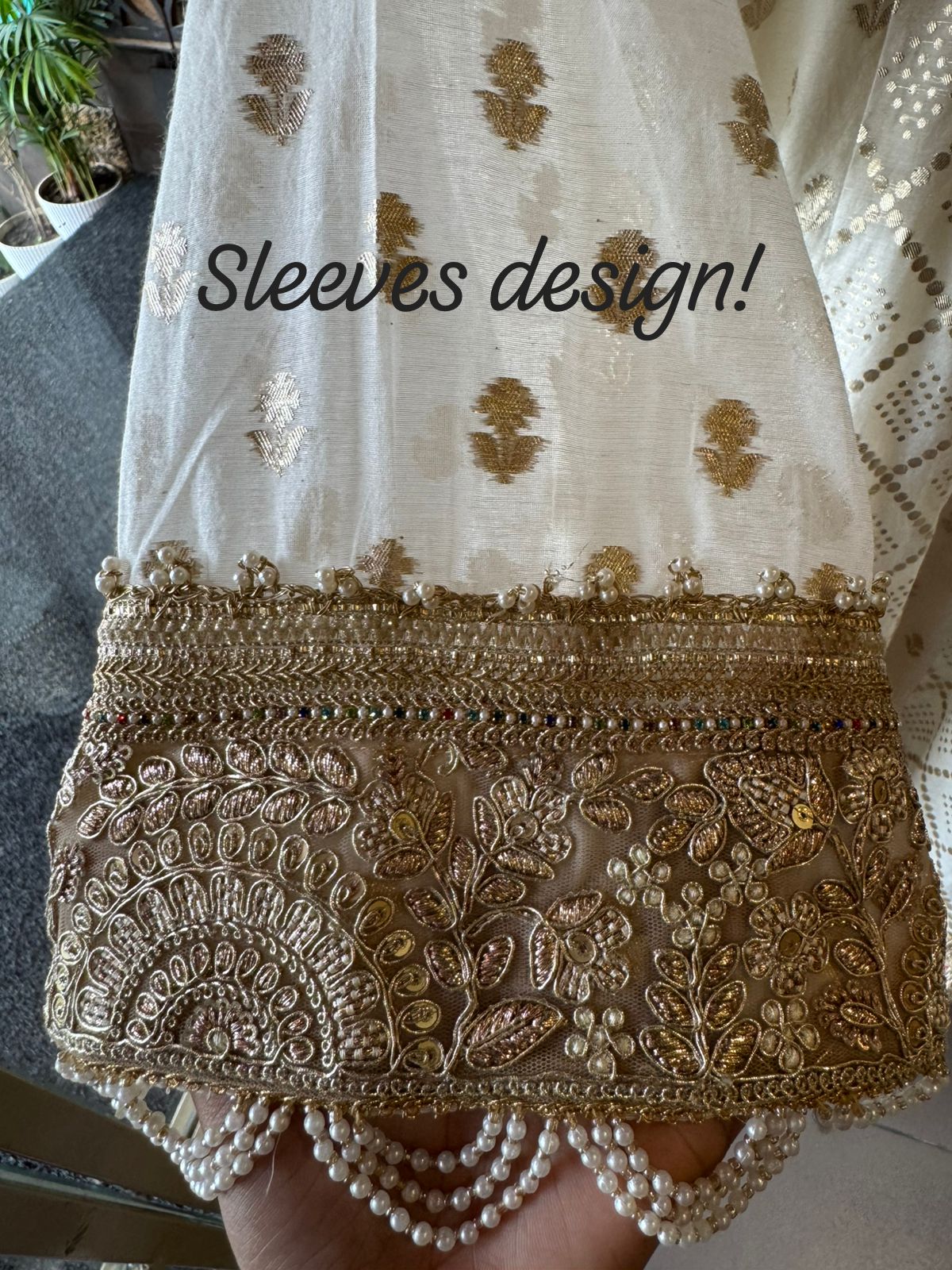Mul chanderi Stitched Anarkali