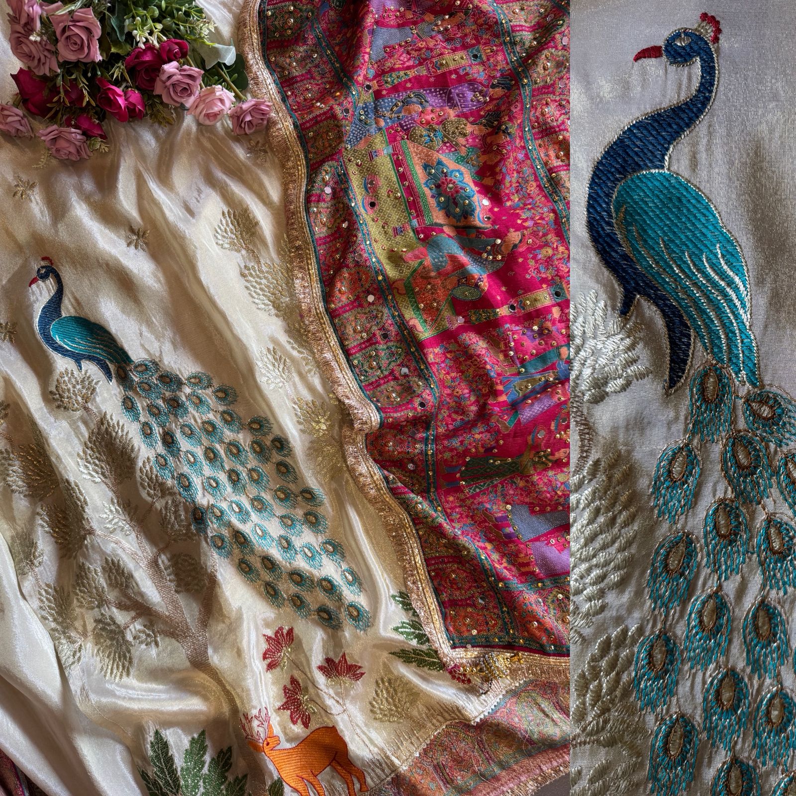 Shimmer tissue Unstitched Shirt