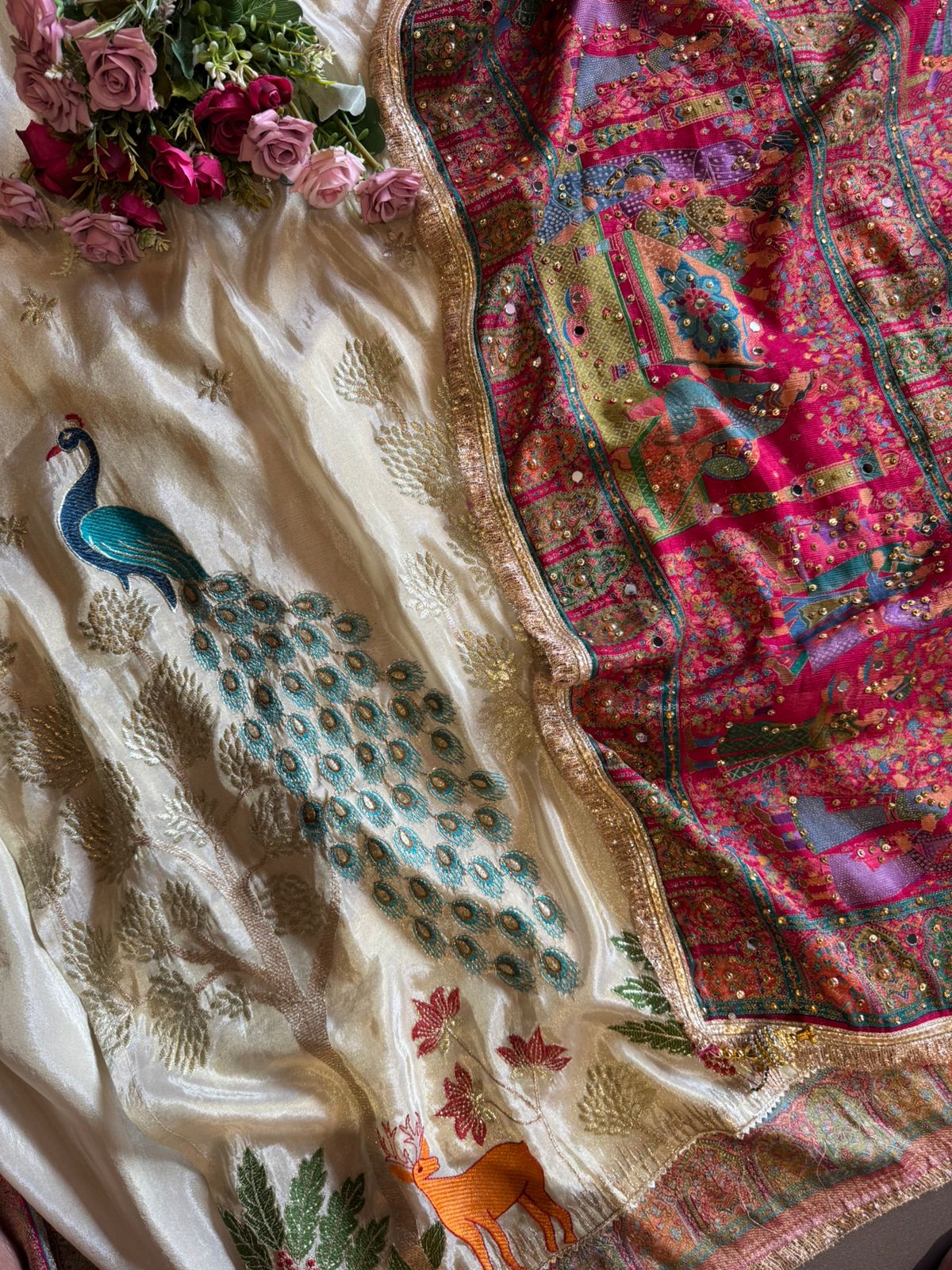 Shimmer tissue Unstitched Shirt