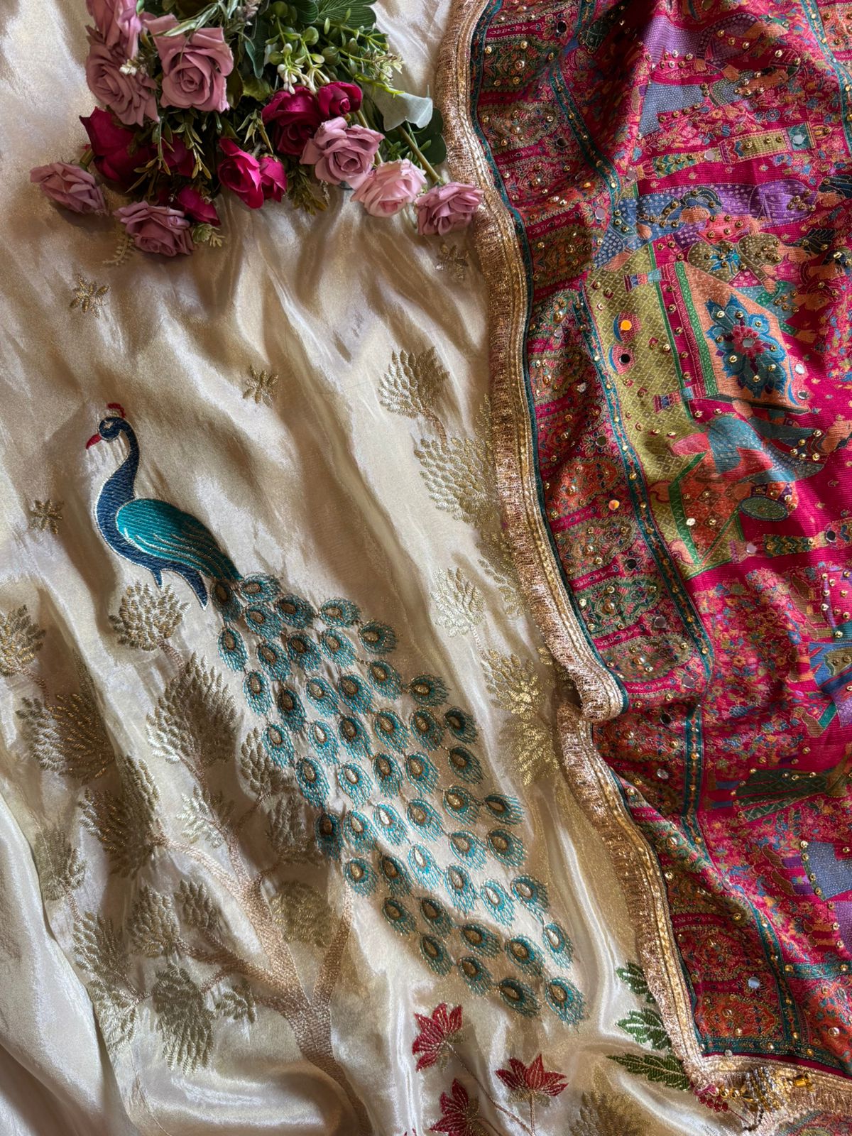 Shimmer tissue Unstitched Shirt