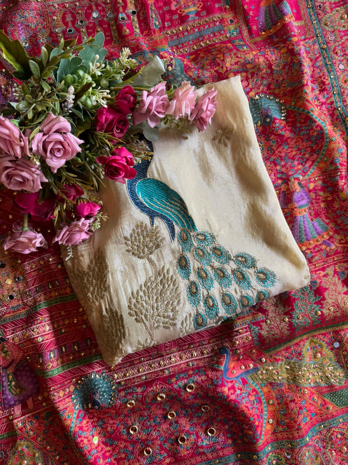 Shimmer tissue Unstitched Shirt