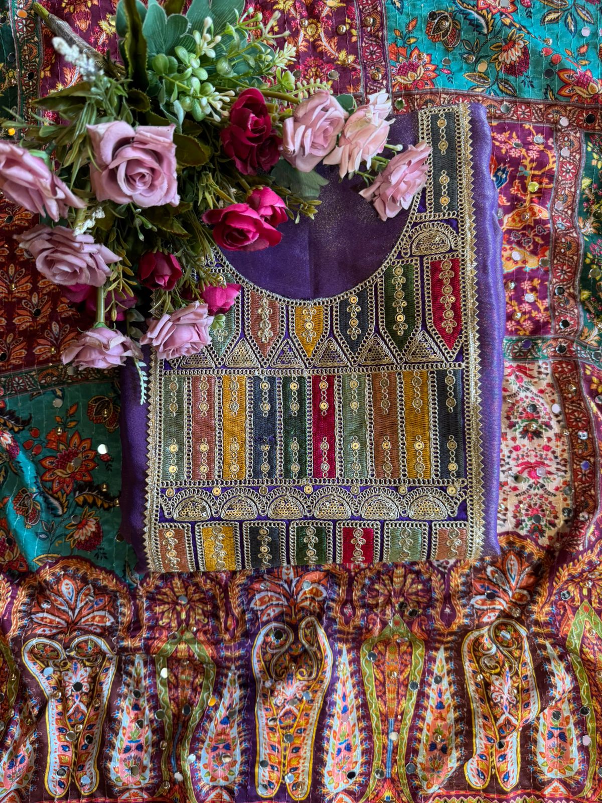 Shimmer organza Unstitched Shirt