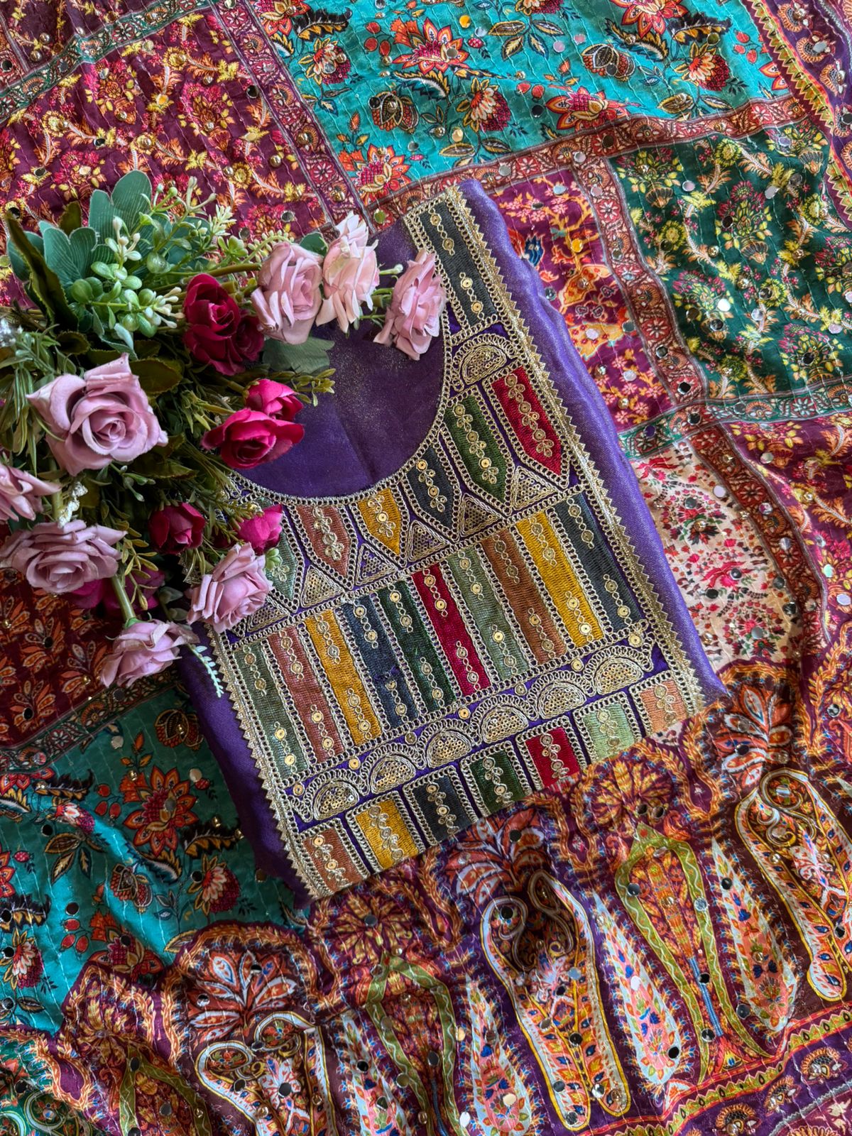 Shimmer organza Unstitched Shirt