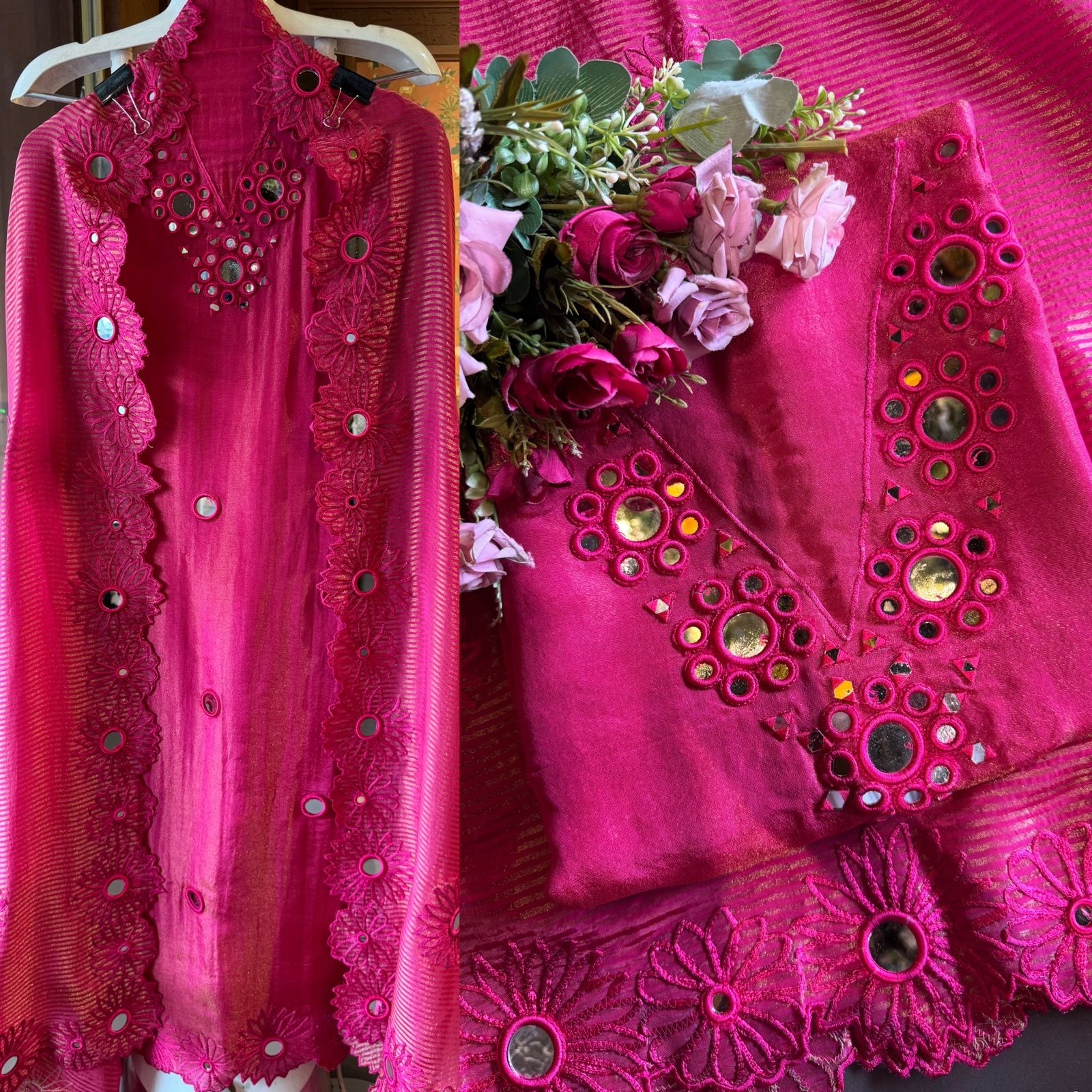 Shimmer tissue unstitched Suits