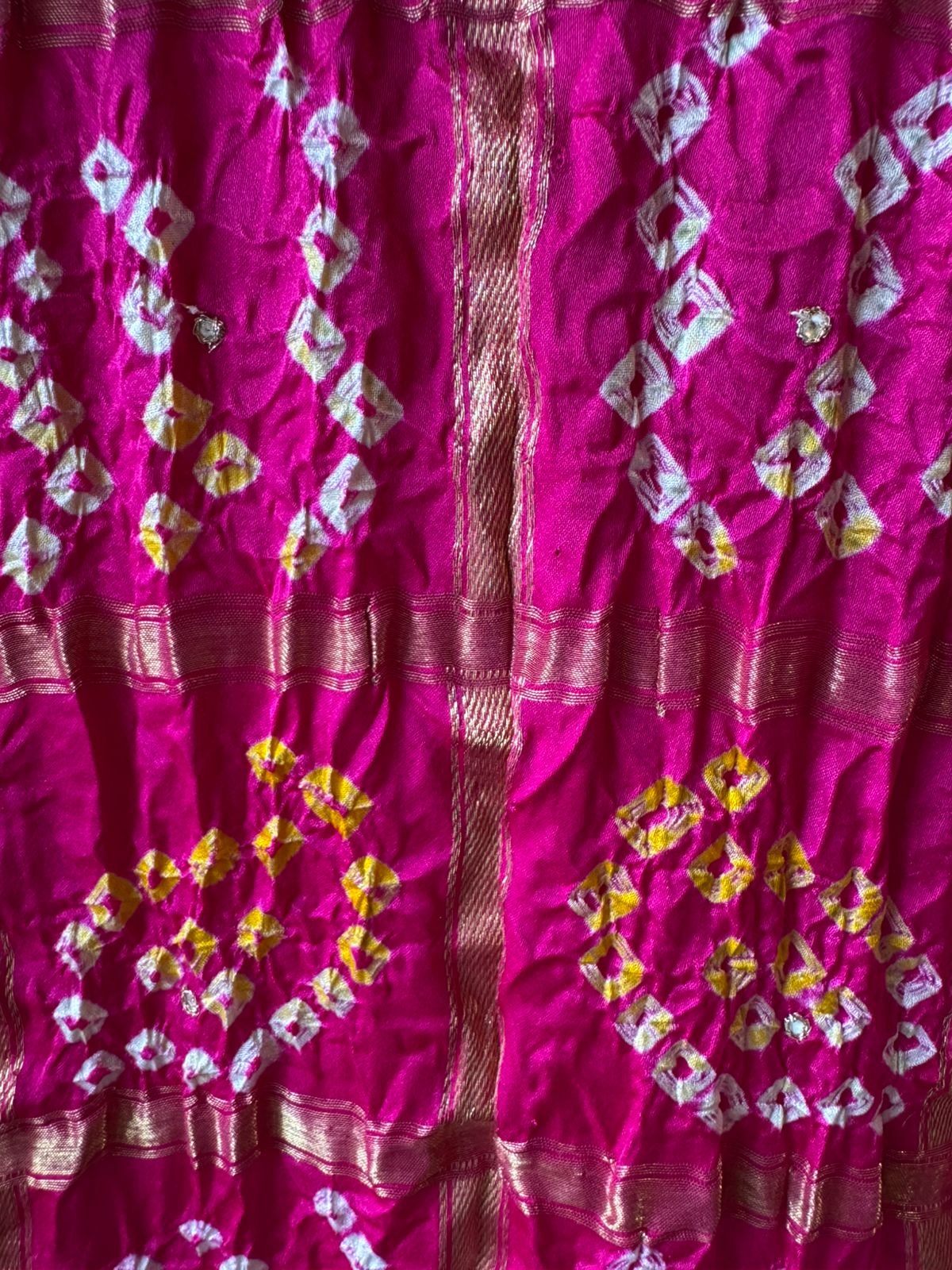 Crushed bandhani gajji silk Suits