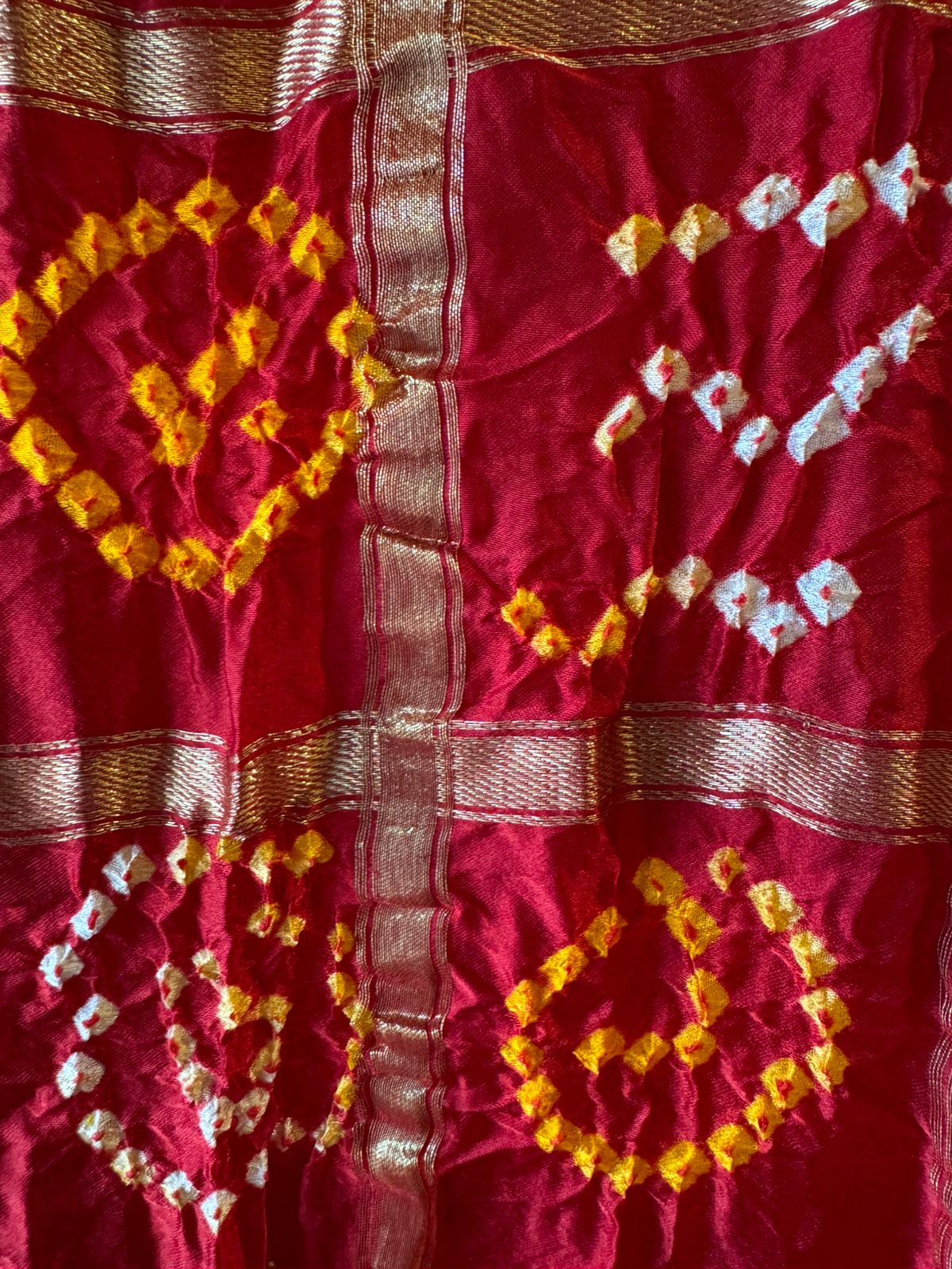 Crushed bandhani gajji silk Suits