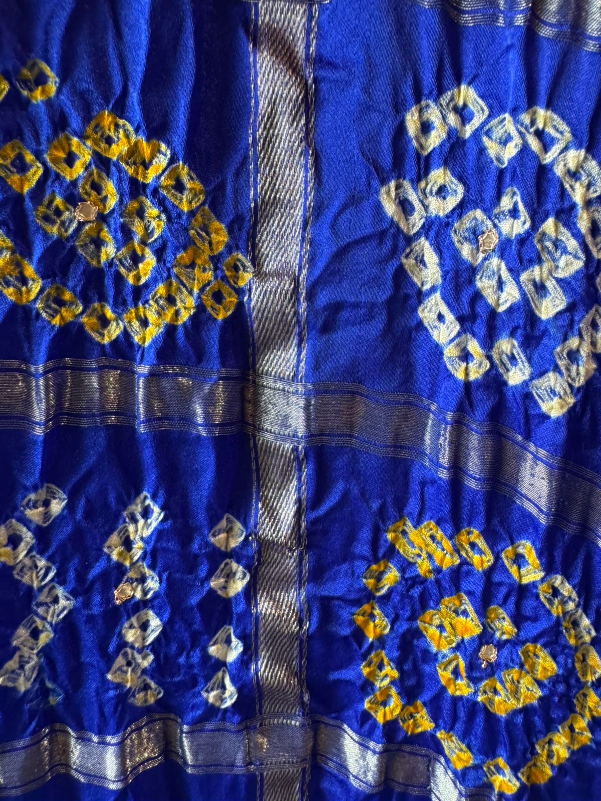 Crushed bandhani gajji silk Suits