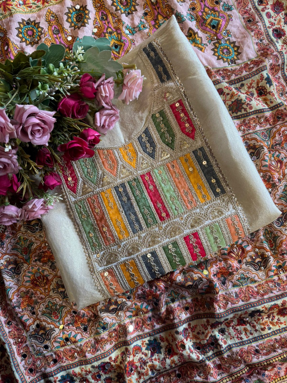 Shimmer organza Unstitched Shirt