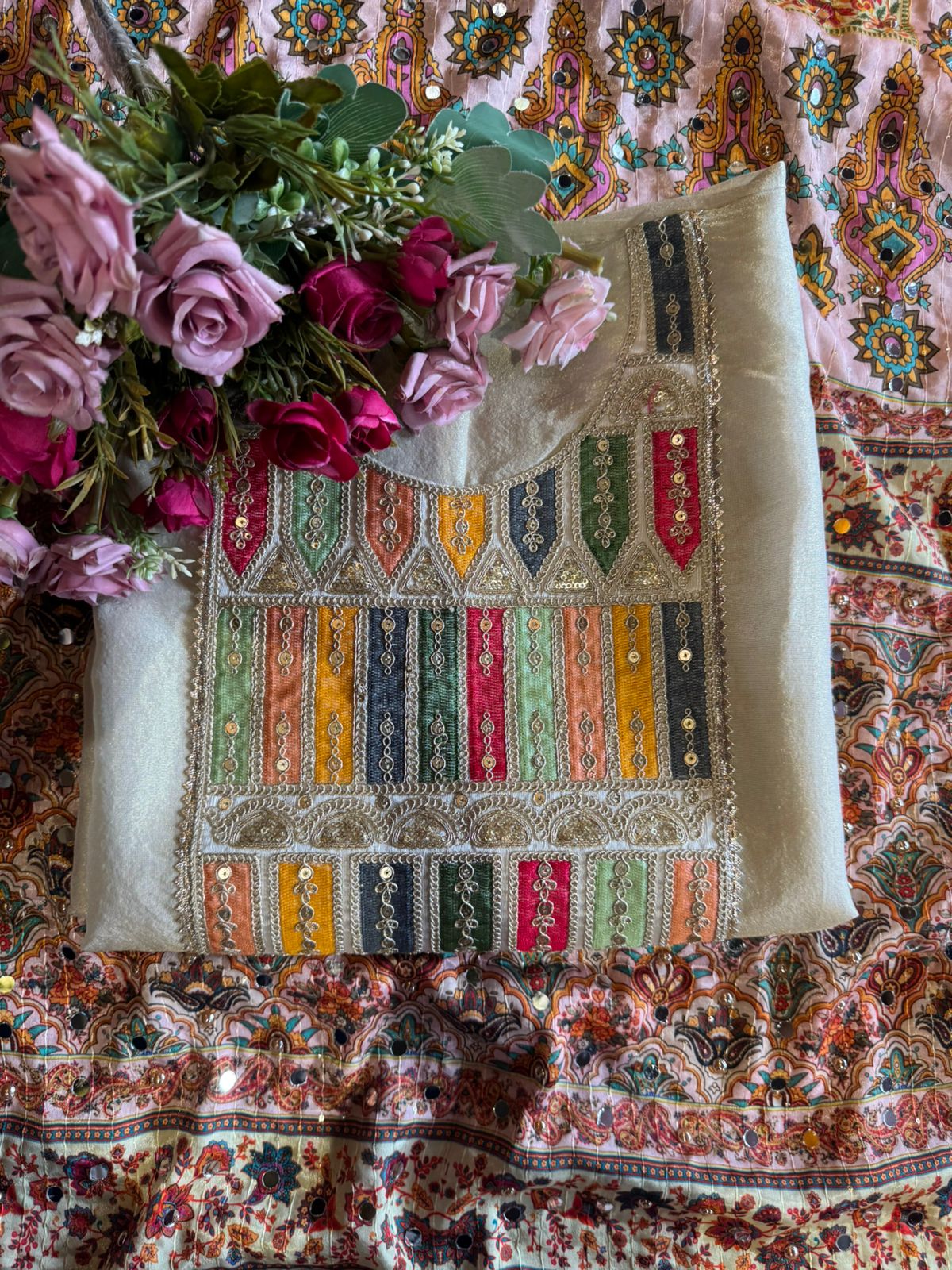 Shimmer organza Unstitched Shirt