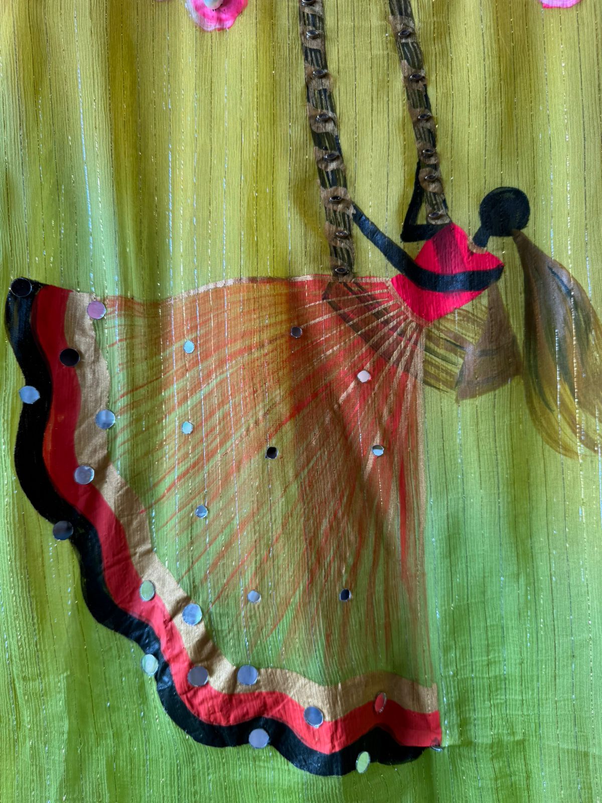 Beautiful shimmer chiffon ombré hand painted shirt