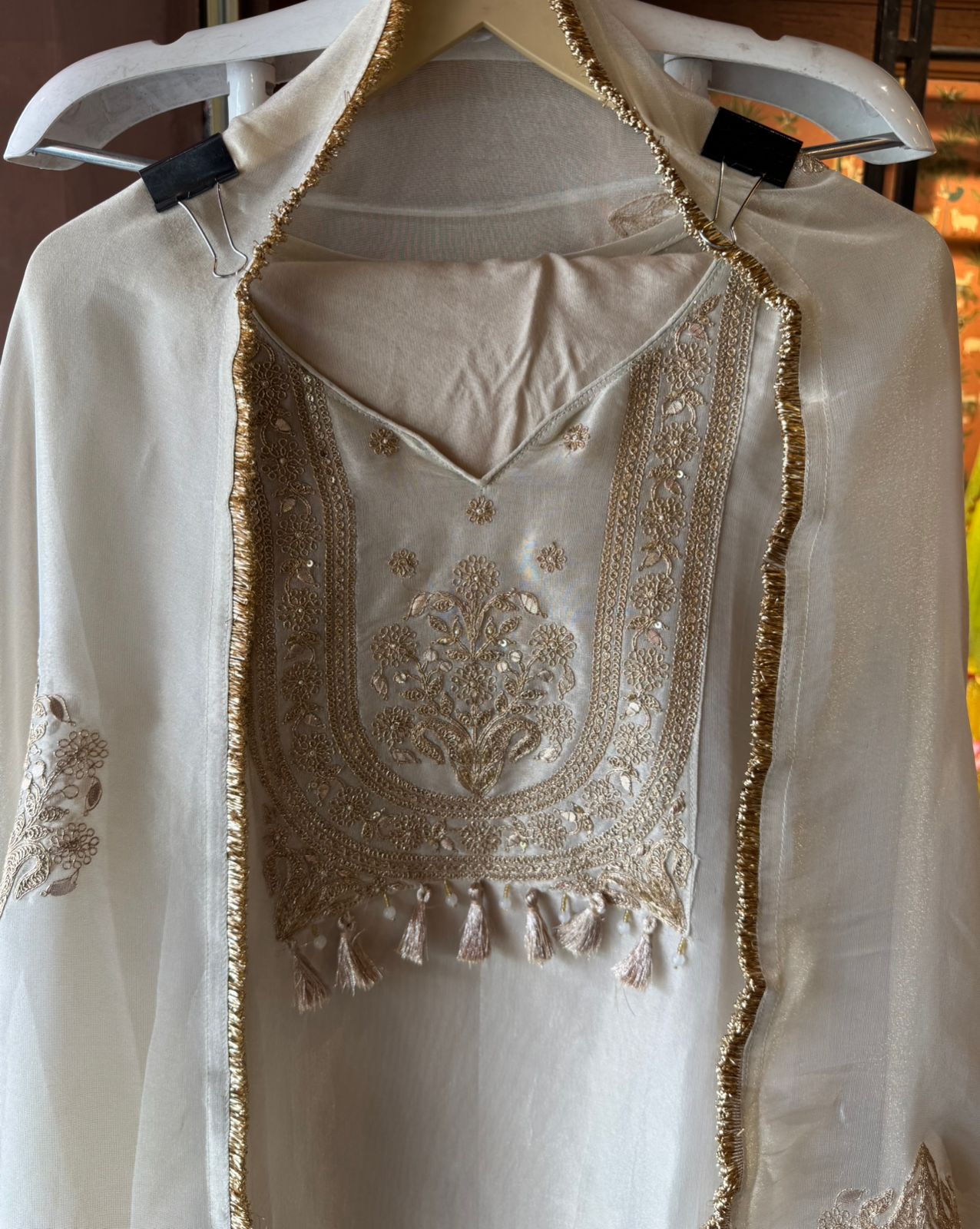 Shimmer organza Unstitched Shirt