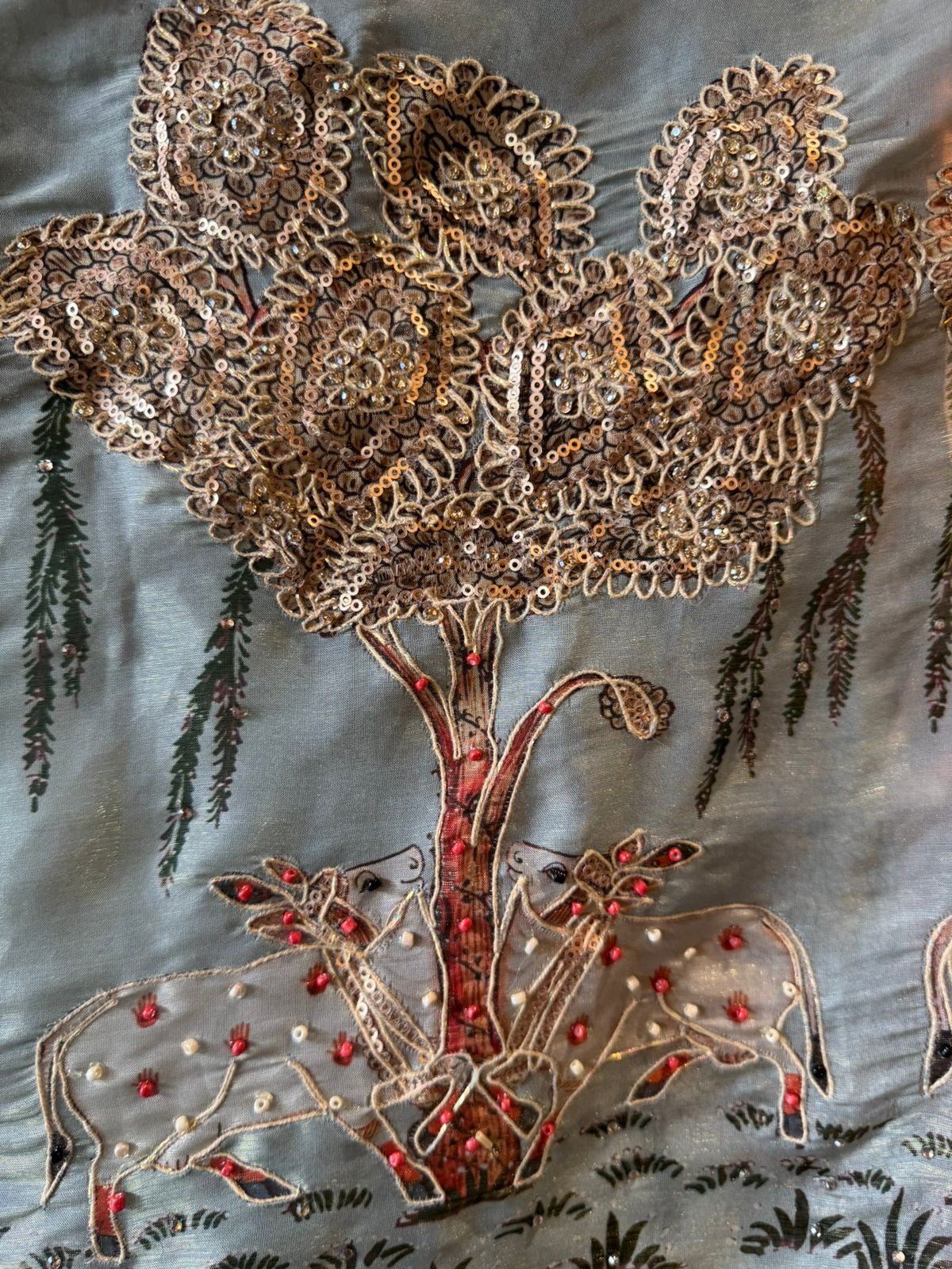 Tango silk fabric used to design these suits