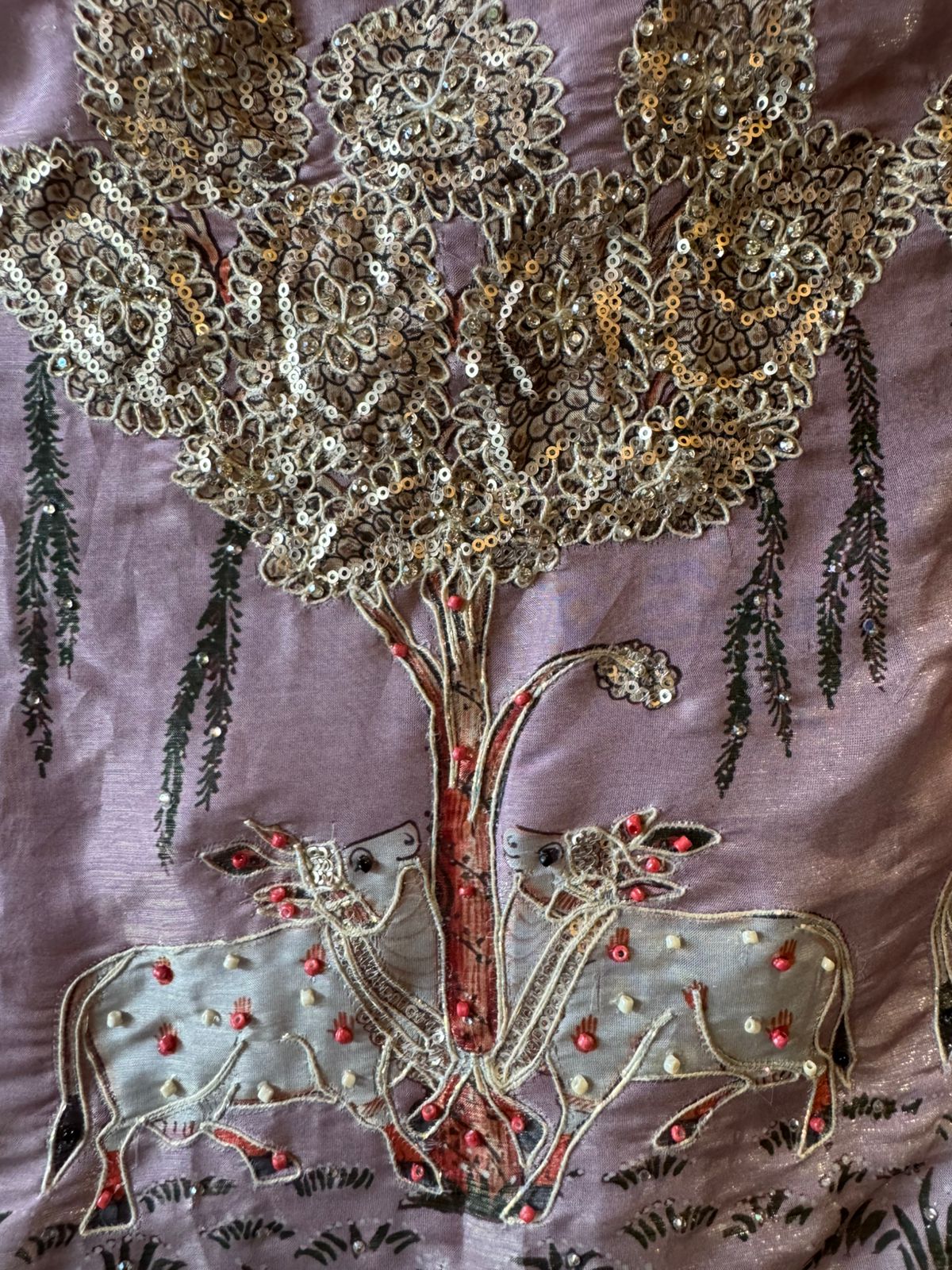 Tango silk fabric used to design these suits