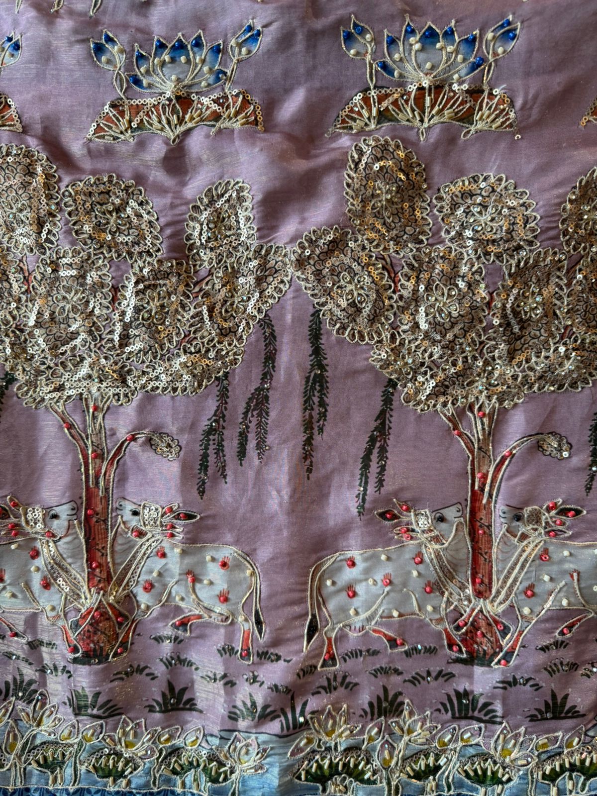 Tango silk fabric used to design these suits