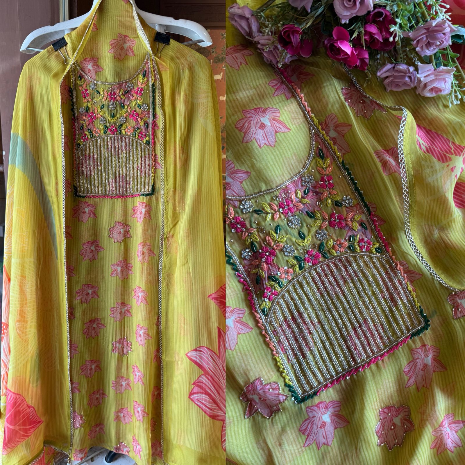 Digitally printed organza Shirt