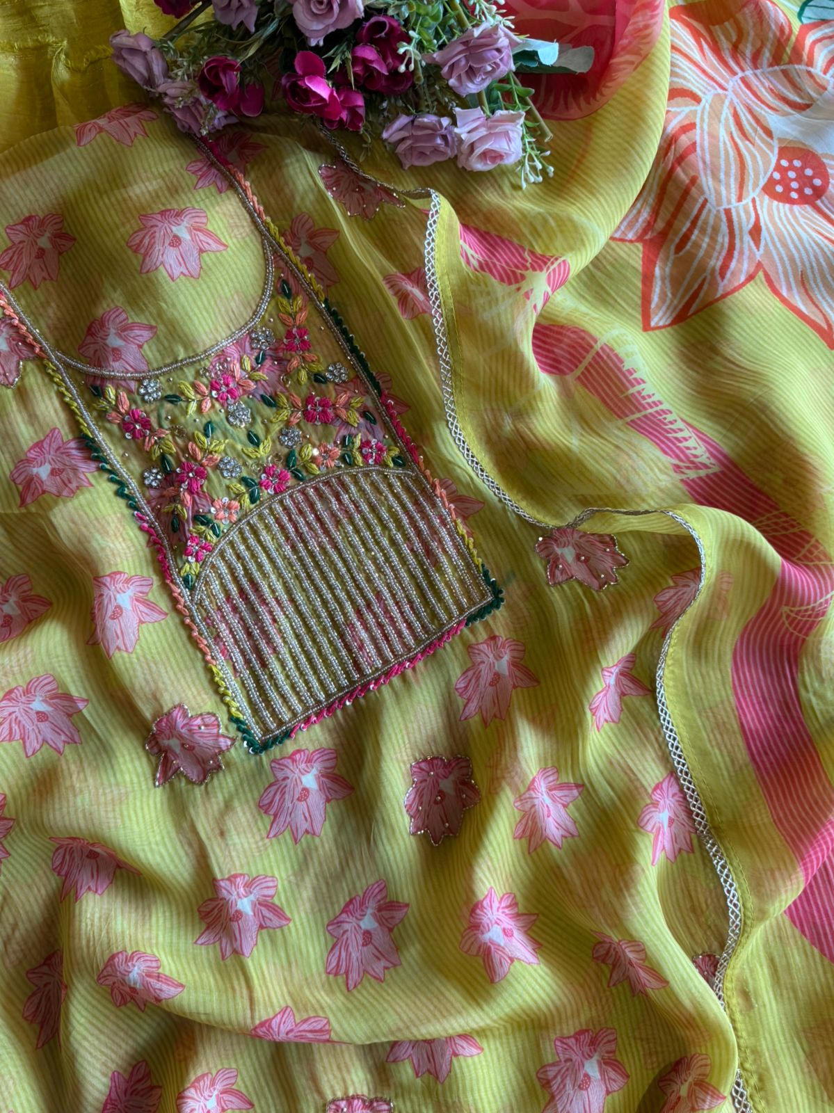 Digitally printed organza Shirt