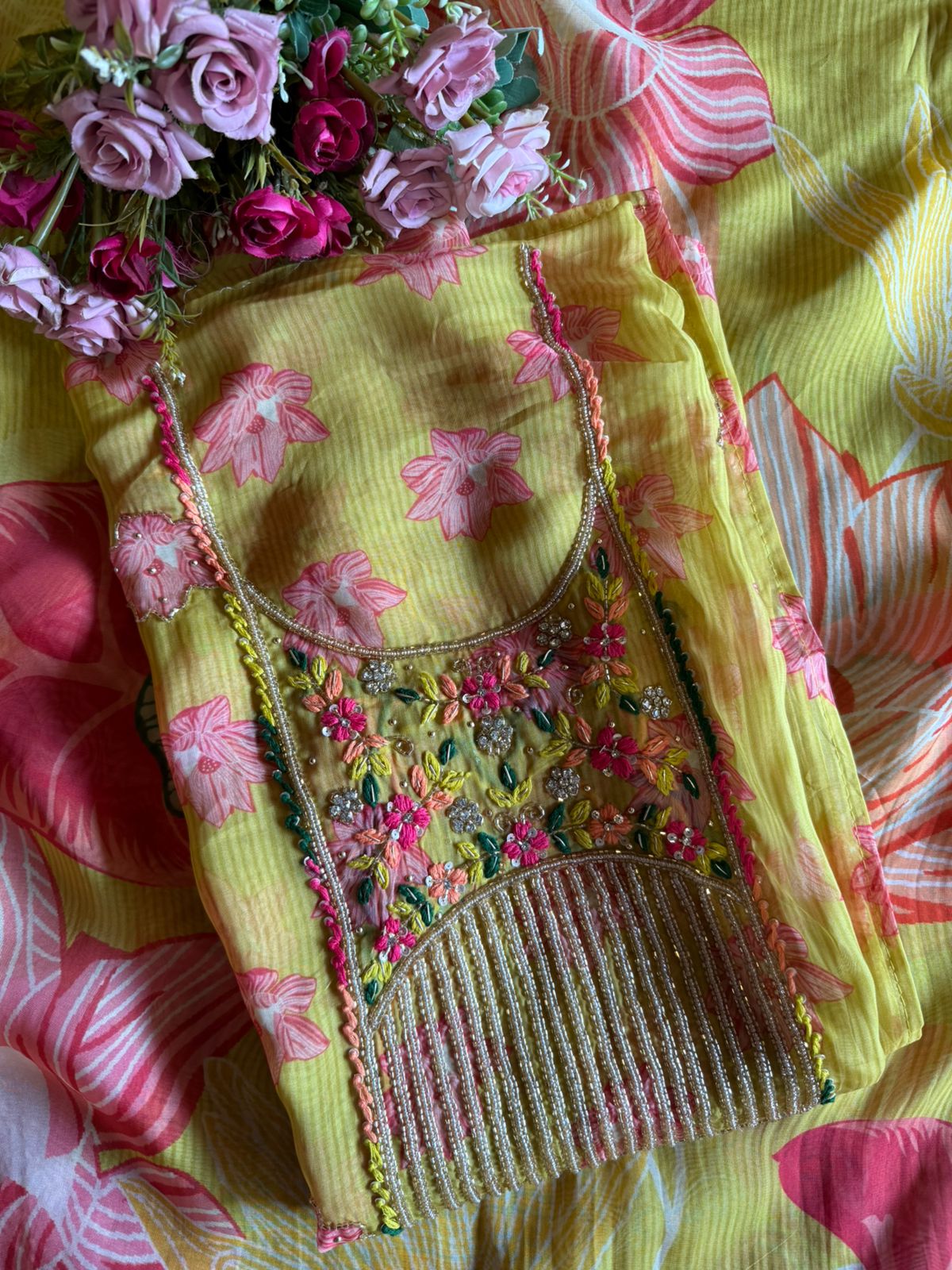 Digitally printed organza Shirt