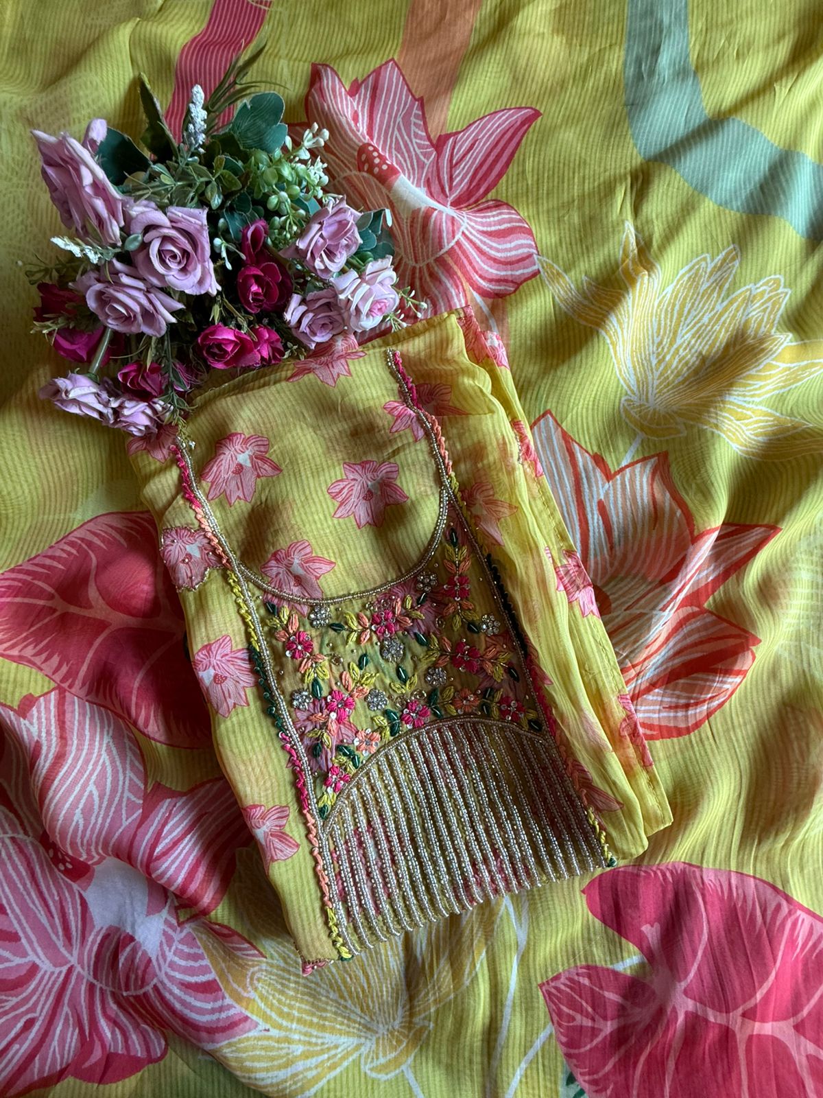 Digitally printed organza Shirt