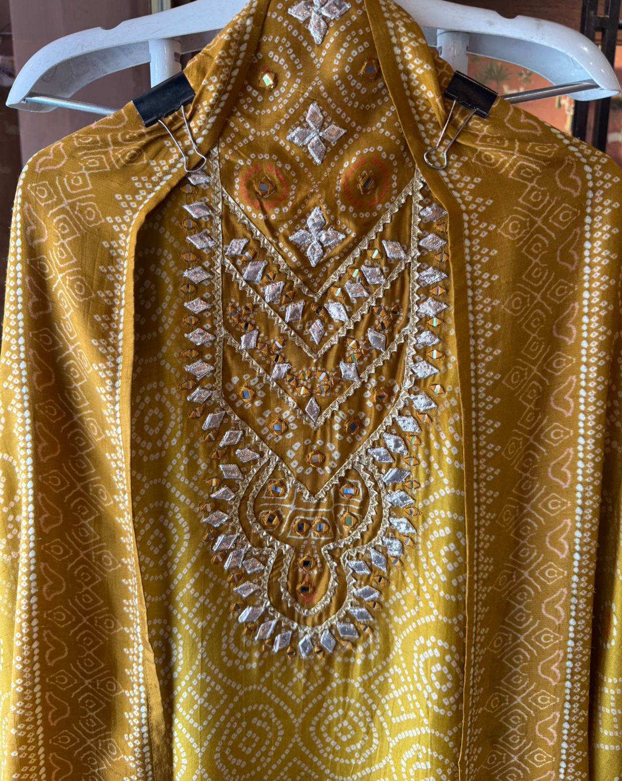 Pure Russian Silk  Bandhani printed Shirt