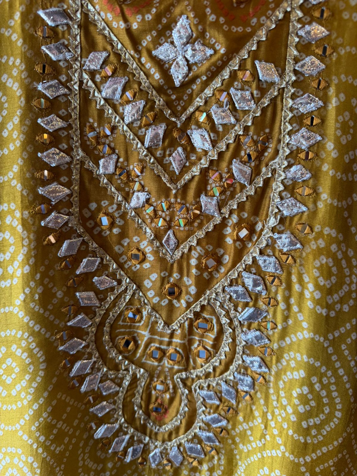 Pure Russian Silk  Bandhani printed Shirt