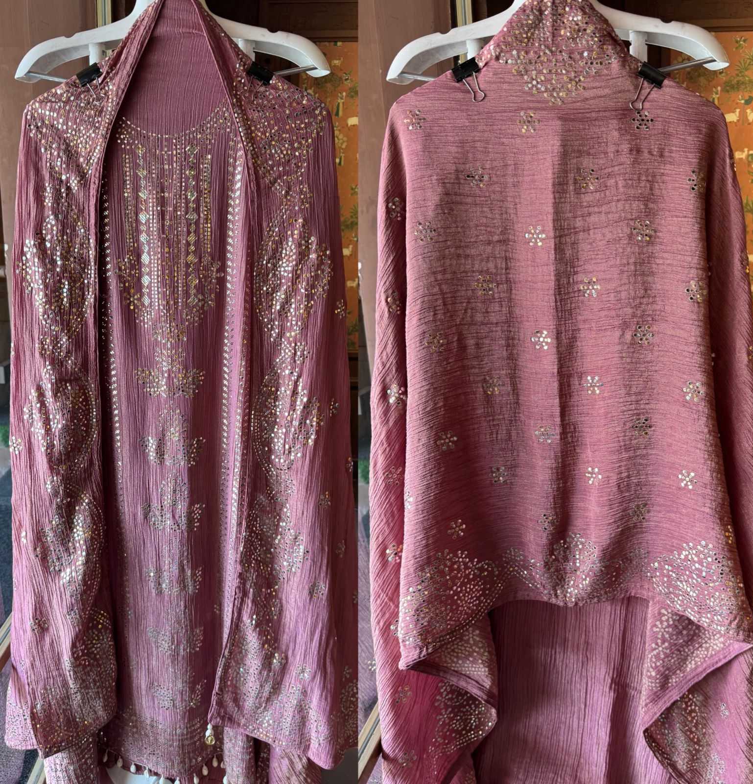 Pure crushed tissue Unstitched Kurta
