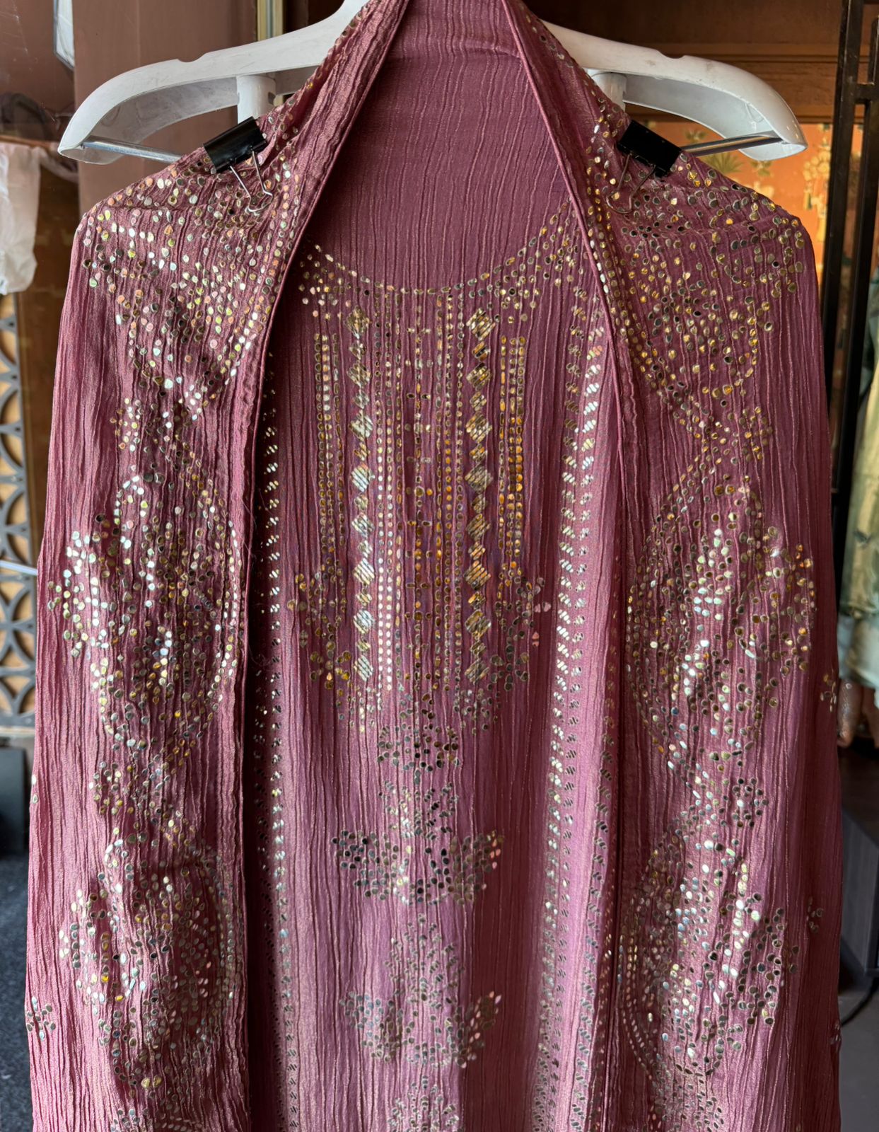 Pure crushed tissue Unstitched Kurta