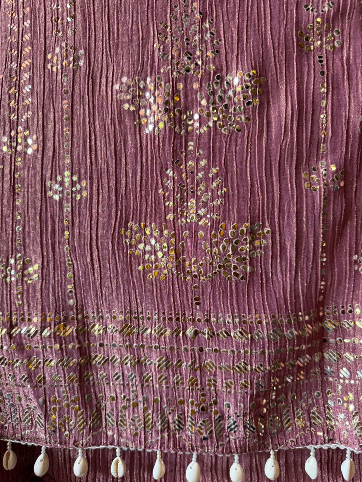 Pure crushed tissue Unstitched Kurta