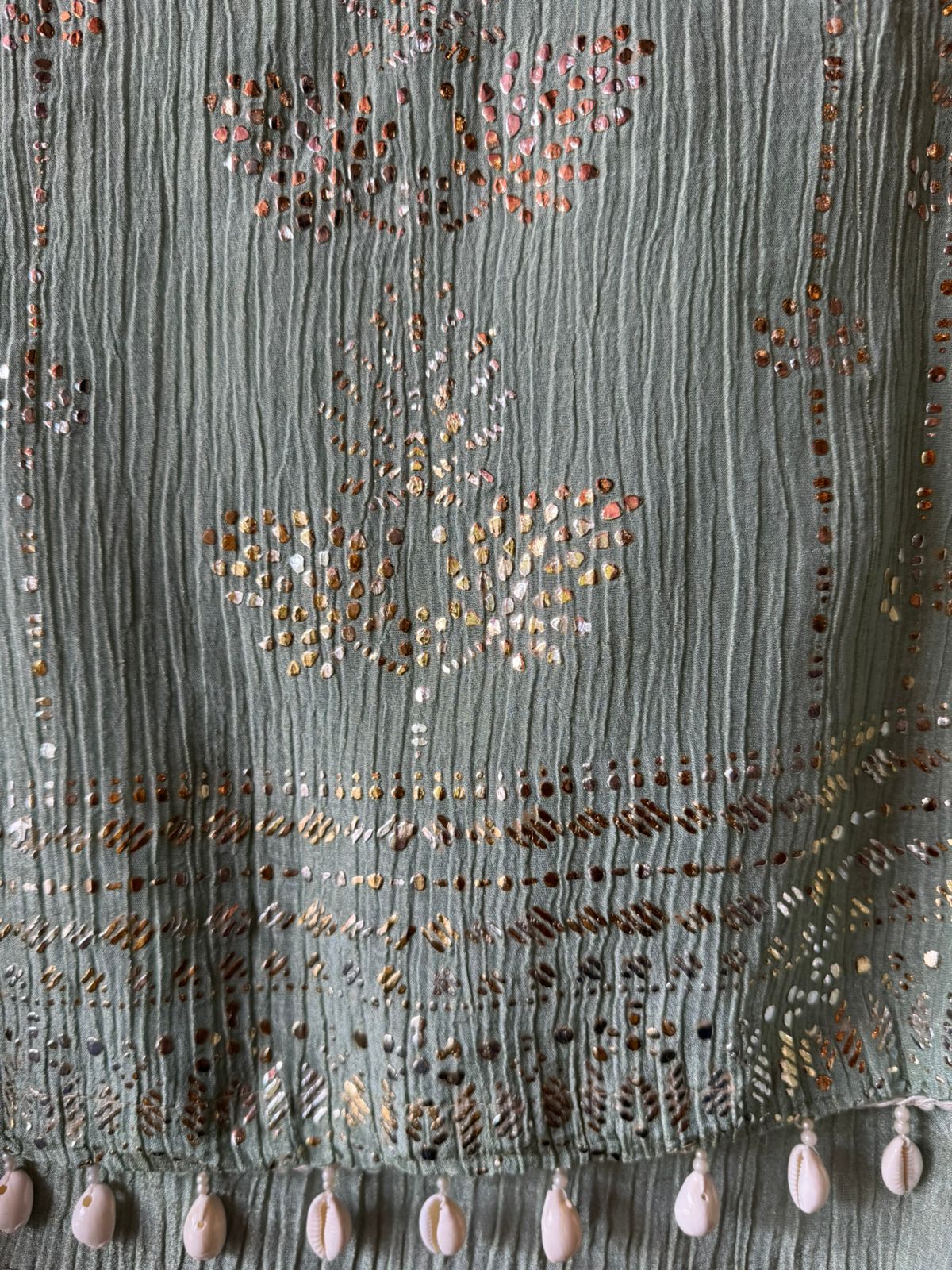 Pure crushed tissue Unstitched Kurta